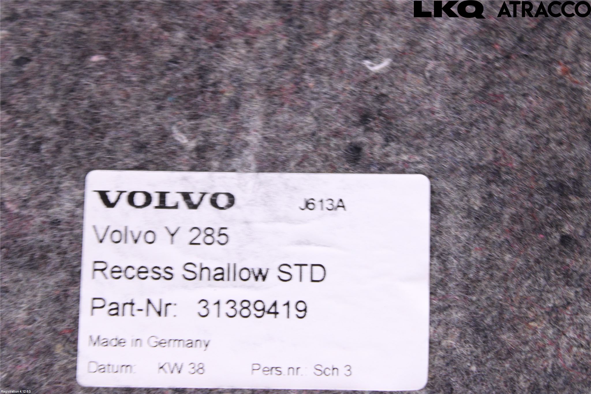 Volvo V70 08-13 Bagage Golv