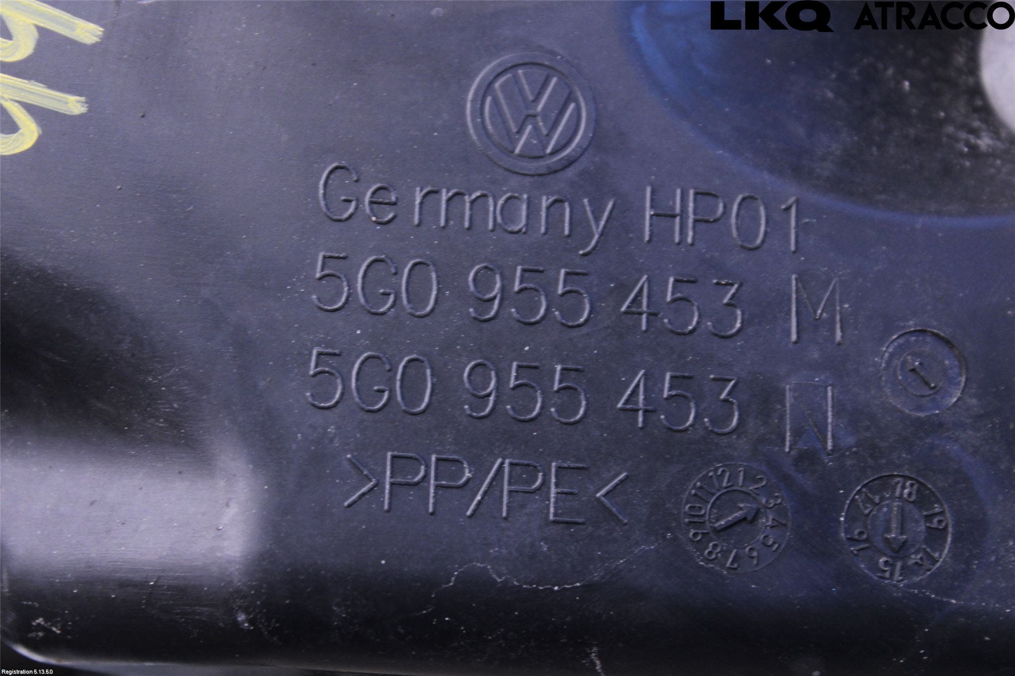 Volkswagen VW GOLF / E-GOLF VII 13-20 Spolartank Vindruta-Strål
