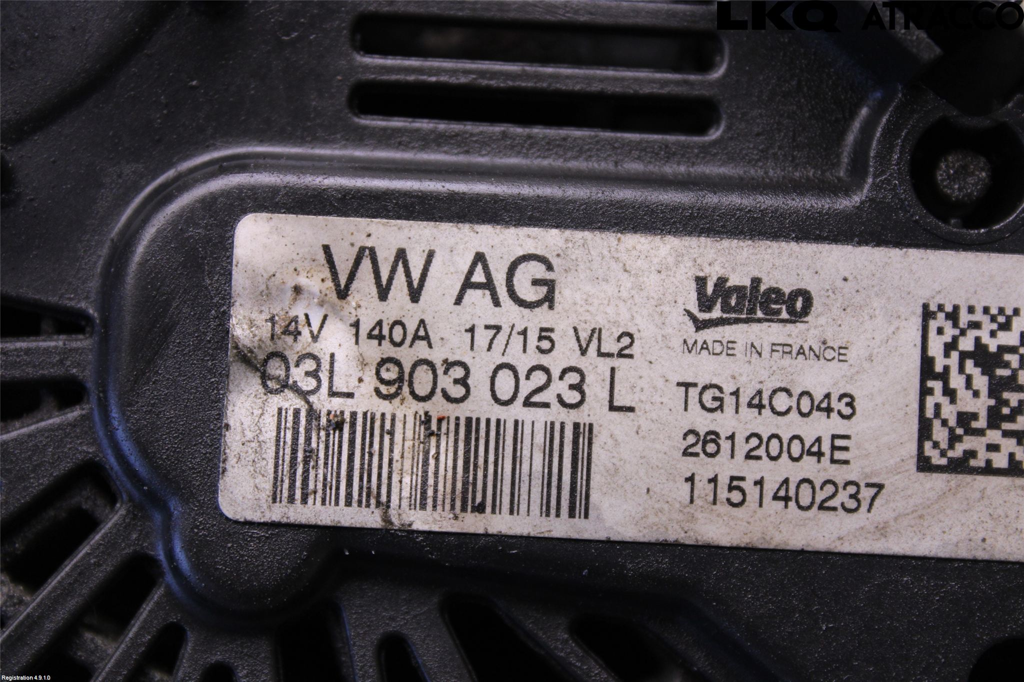 Volkswagen VW GOLF / E-GOLF VII 13-20 Generator