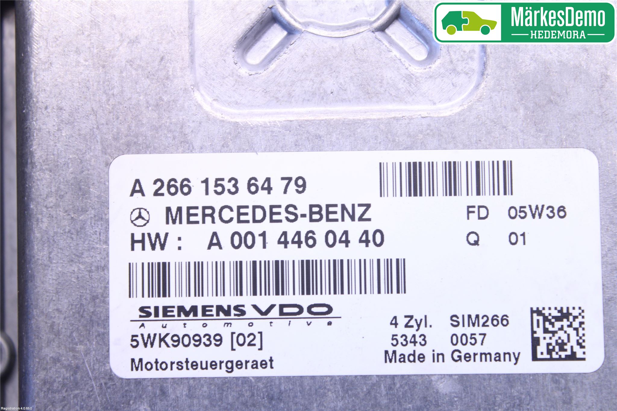Mercedes-Benz MB B-KLASS (W245) 05-12 Styrenhet Insprut Bensin