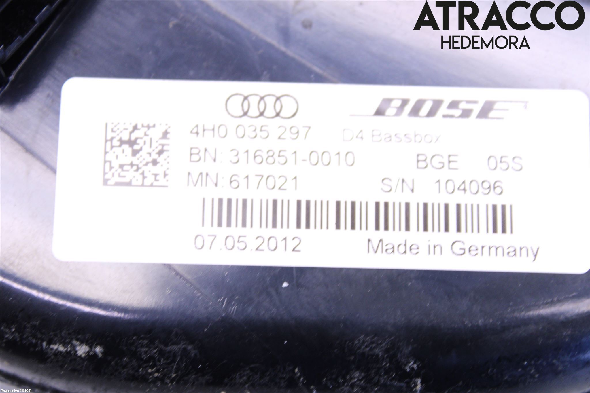 Audi A8/S8 4H 10-17 Högtalare