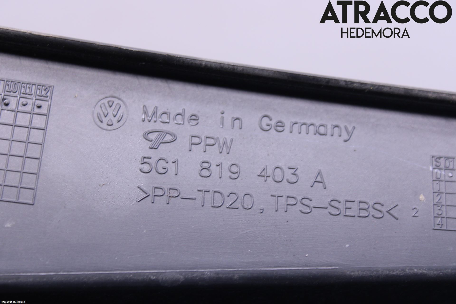 Volkswagen VW GOLF / E-GOLF VII 13-20 Torpedplåt-Torpedplast