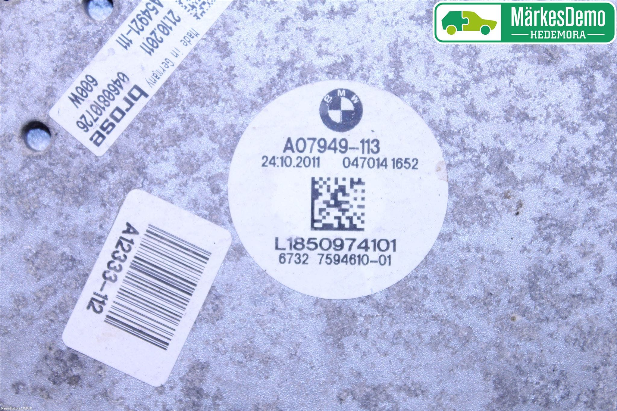 BMW 5 F10/F11/F18 09-17 Kylfläkt El