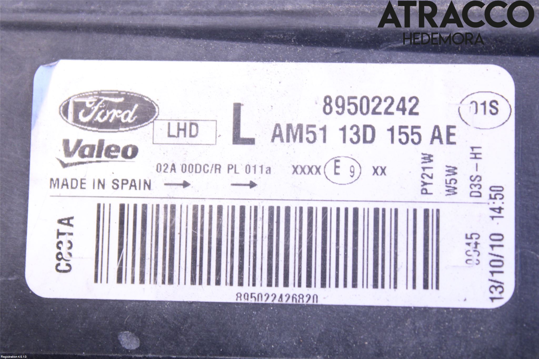 Ford GRAND C-MAX  11-14 Strålkastare Vänster