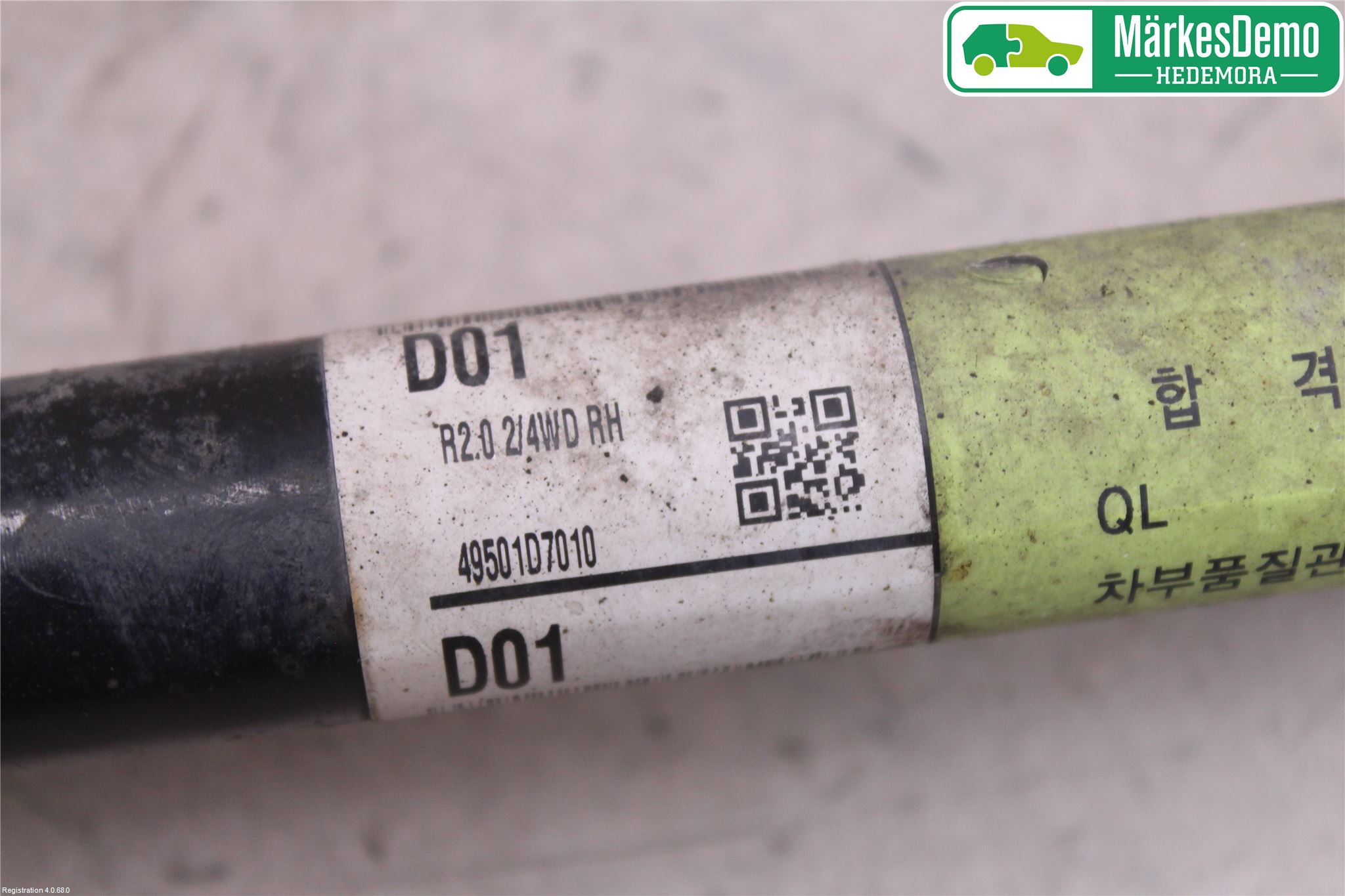 Kia SPORTAGE (QL) 16-21 Drivaxel Fram Höger