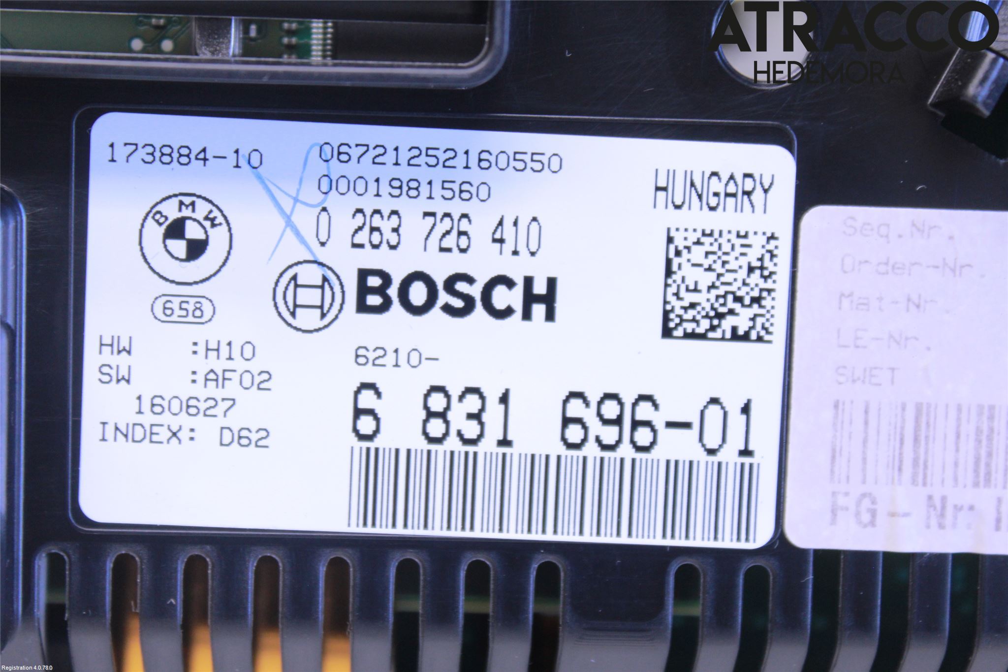 BMW 5 F10/F11/F18 09-17 Instrument Komb