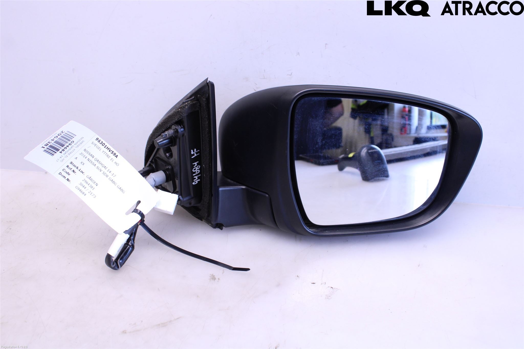 Nissan QASHQAI 14-17 Spegel Yttre El Hö