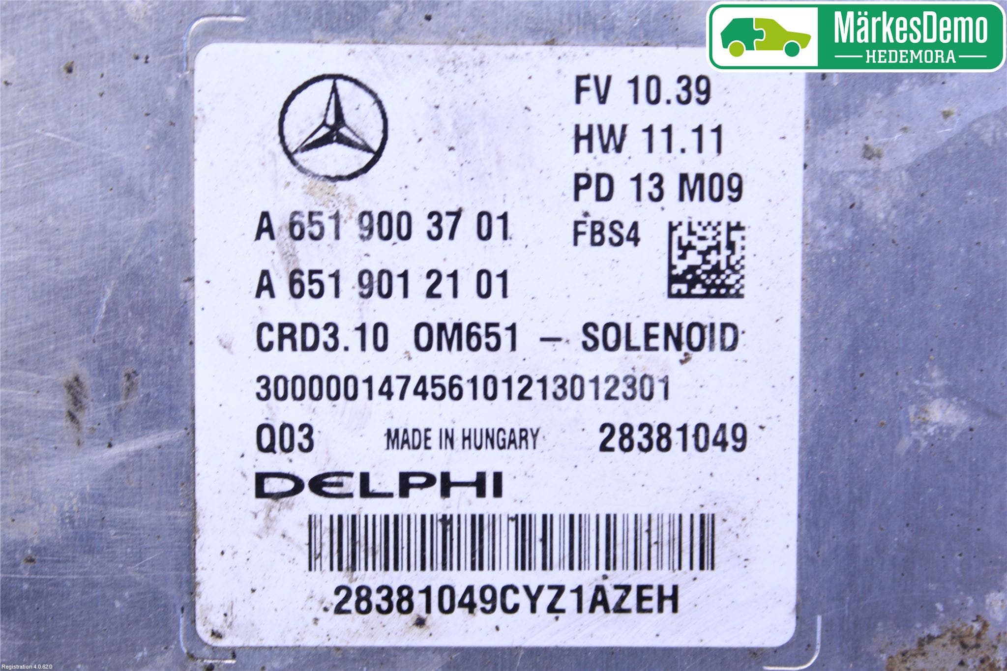Mercedes-Benz MB E-KLASS (W212) 09-16 Styrenhet Insprut Bensin