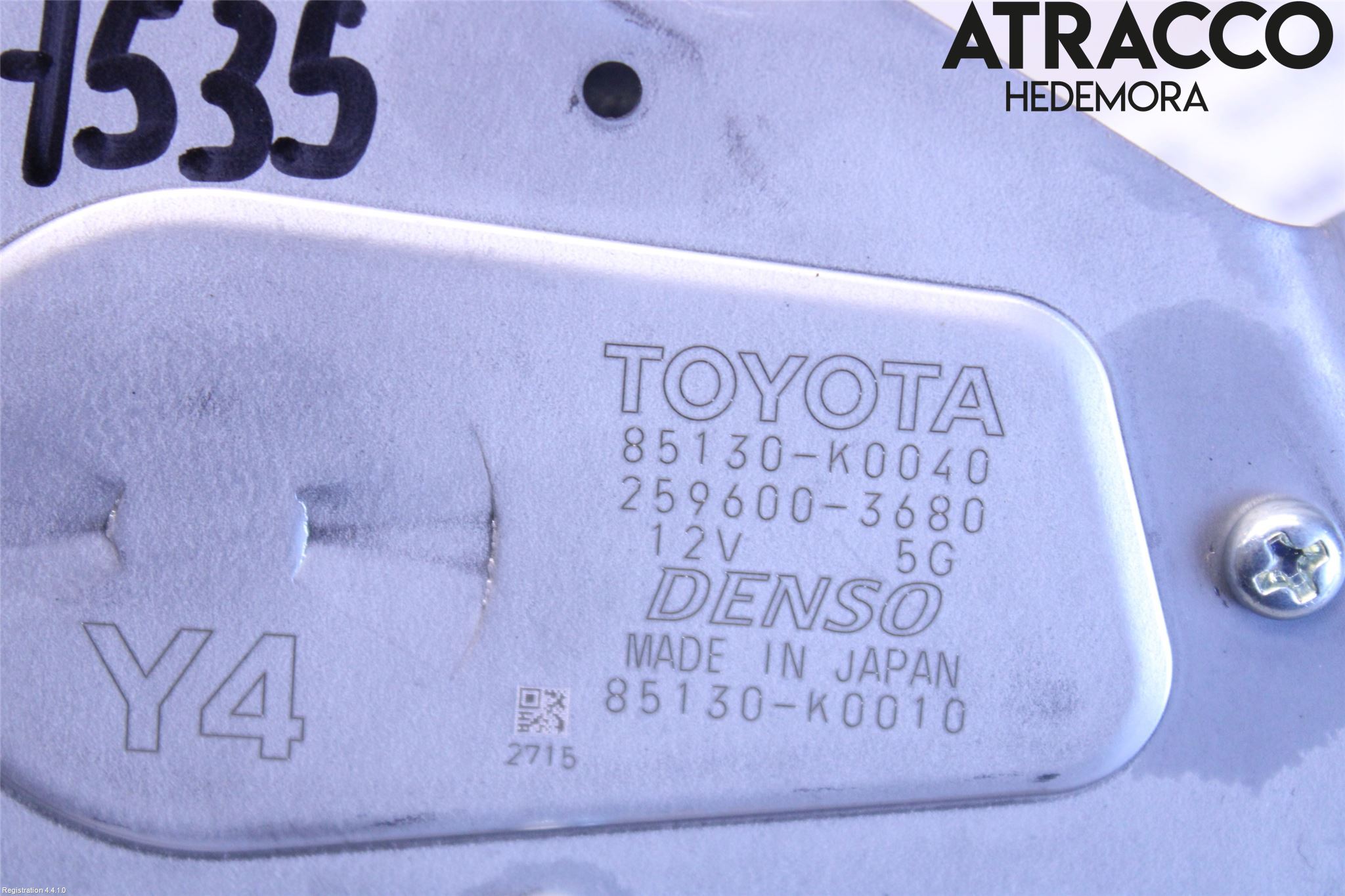 Toyota YARIS XP21 20- Torkarmotor Baklucka