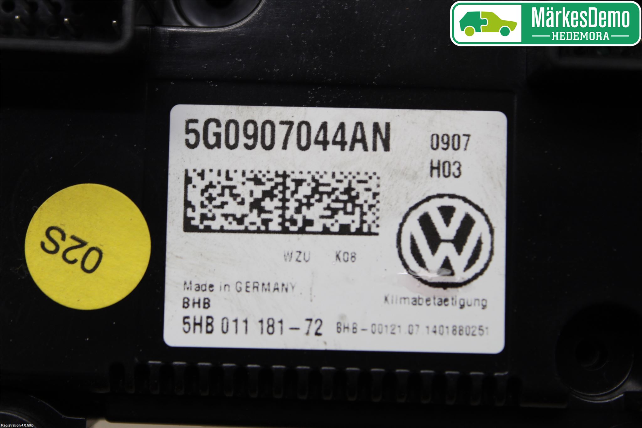 Volkswagen VW GOLF / E-GOLF VII 13-20 Ac Styrenhet Ac Manöveren