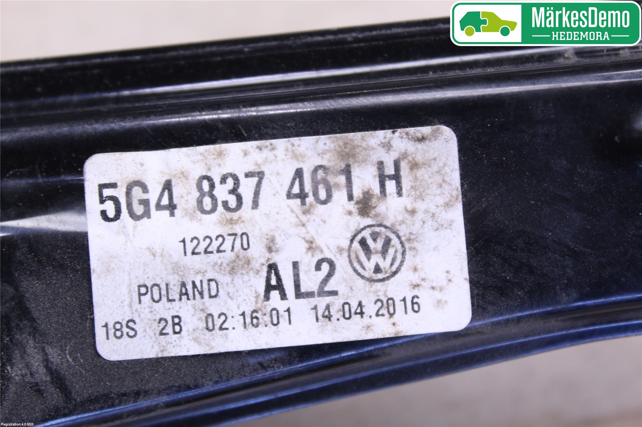 Volkswagen VW GOLF / E-GOLF VII 13-20 Fönsterhiss El Kompl