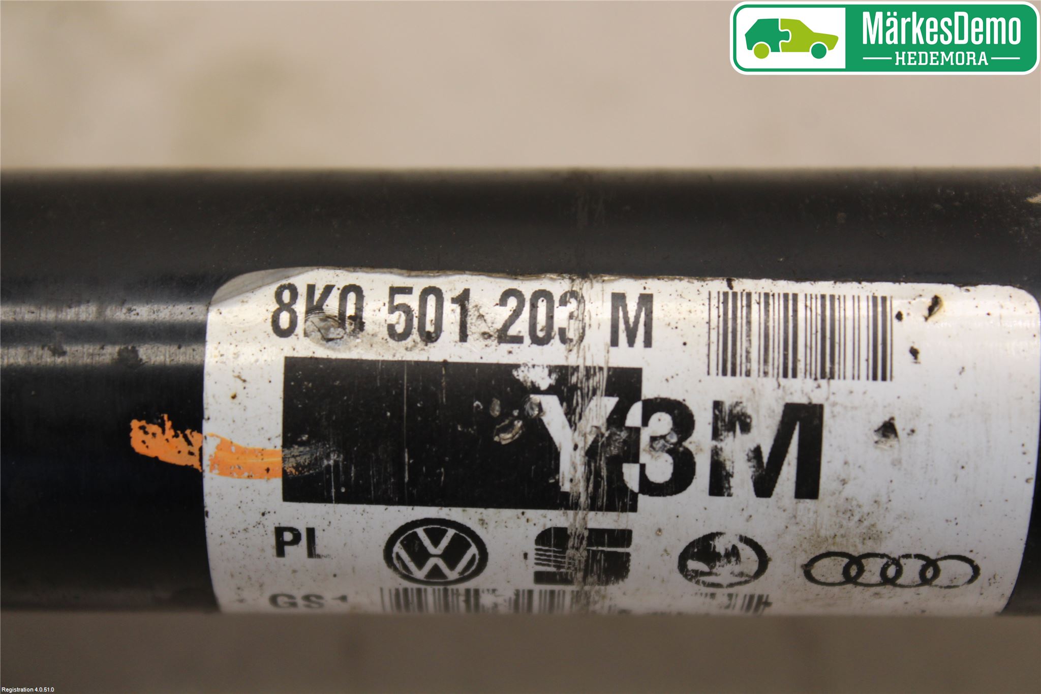 Audi A4 ALLROAD 09-16 Drivaxel Bak Vänster