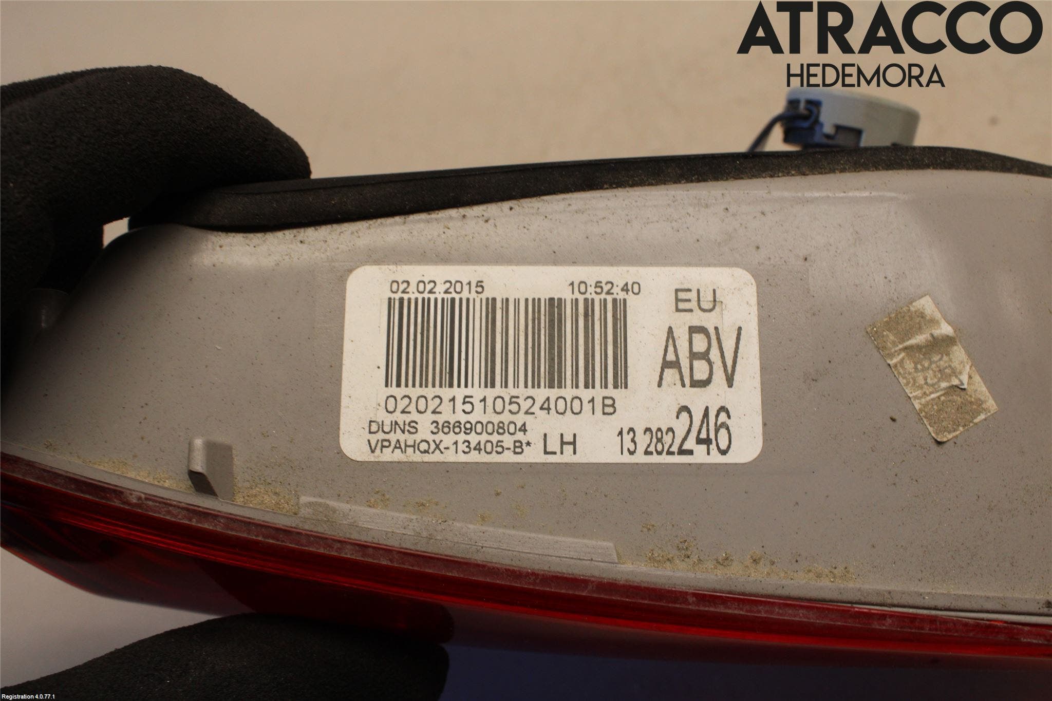 Opel ASTRA J 10-15 Bakljus Lucka Vä