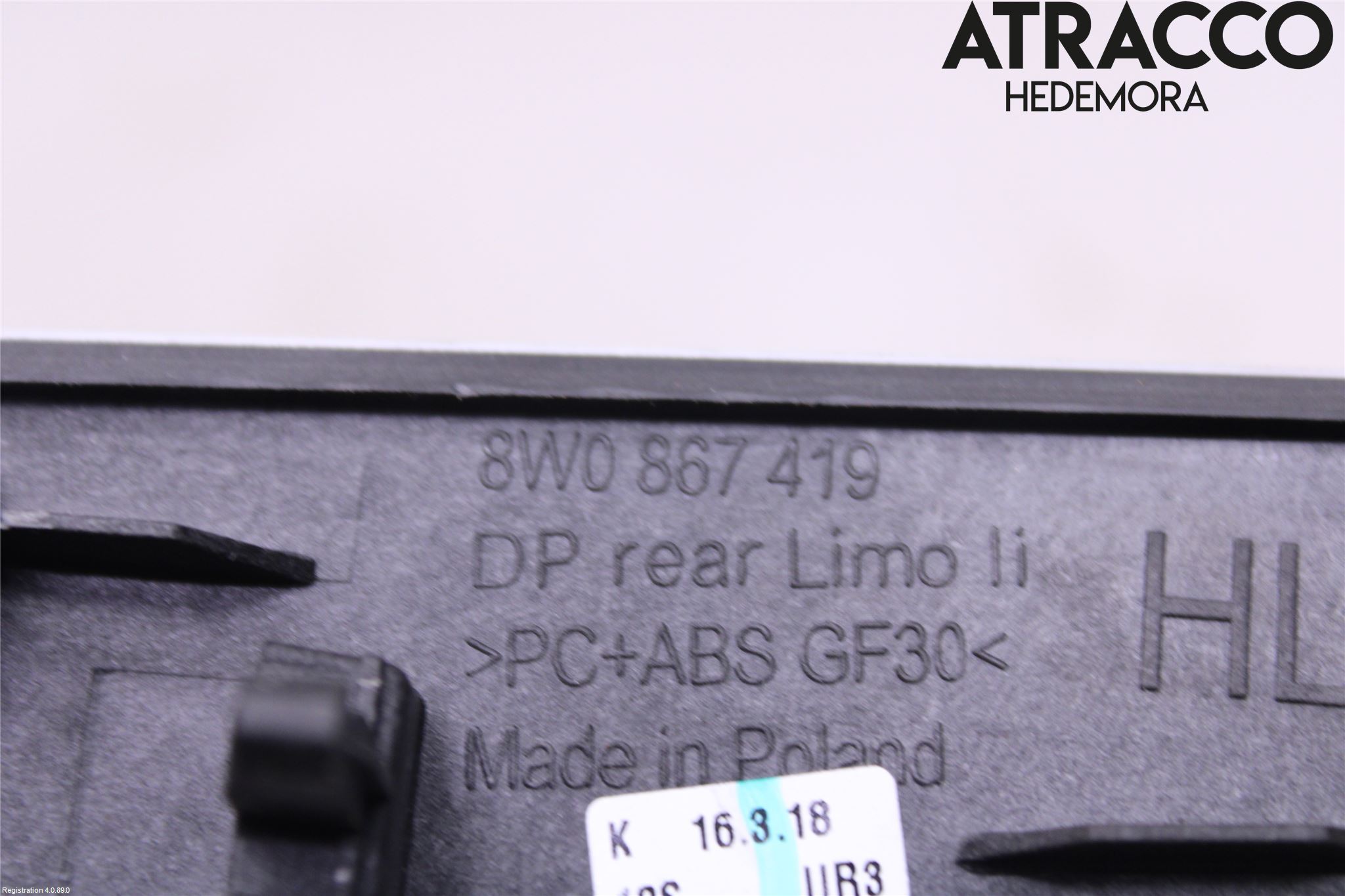 Audi A5 17- Dörr Dekorlist Bak Vä