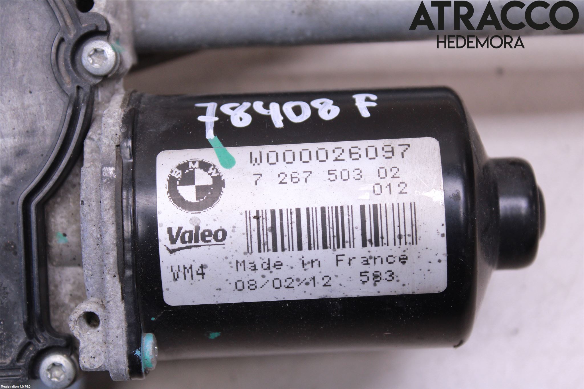 BMW 1 F20/F21 11-19 Torkarmotor Vindruta