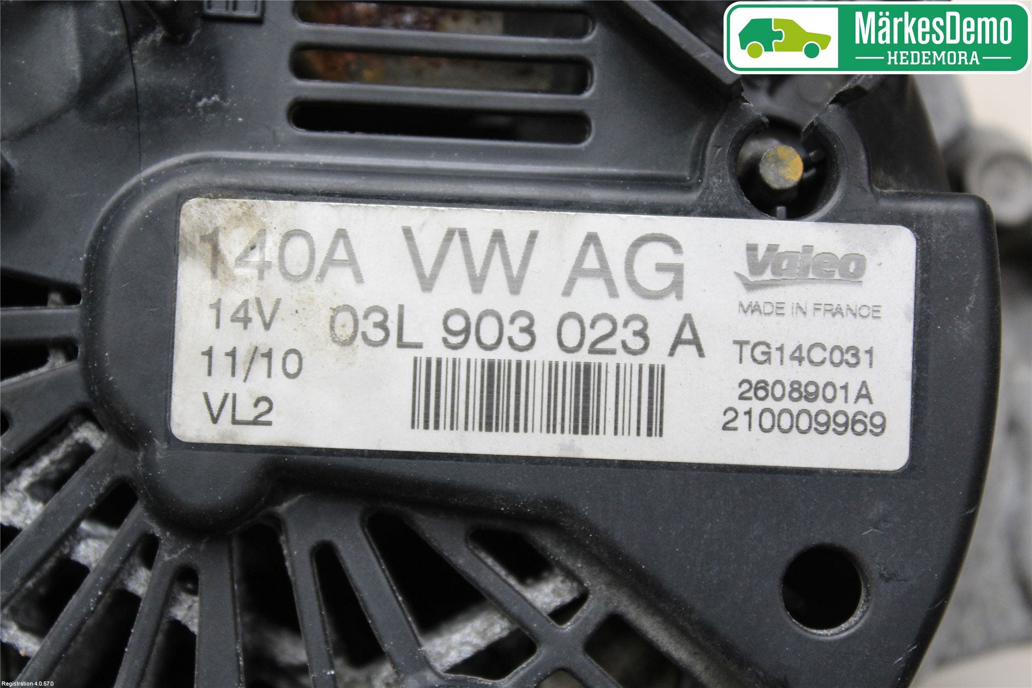 Volkswagen VW GOLF VI 09-13 Generator