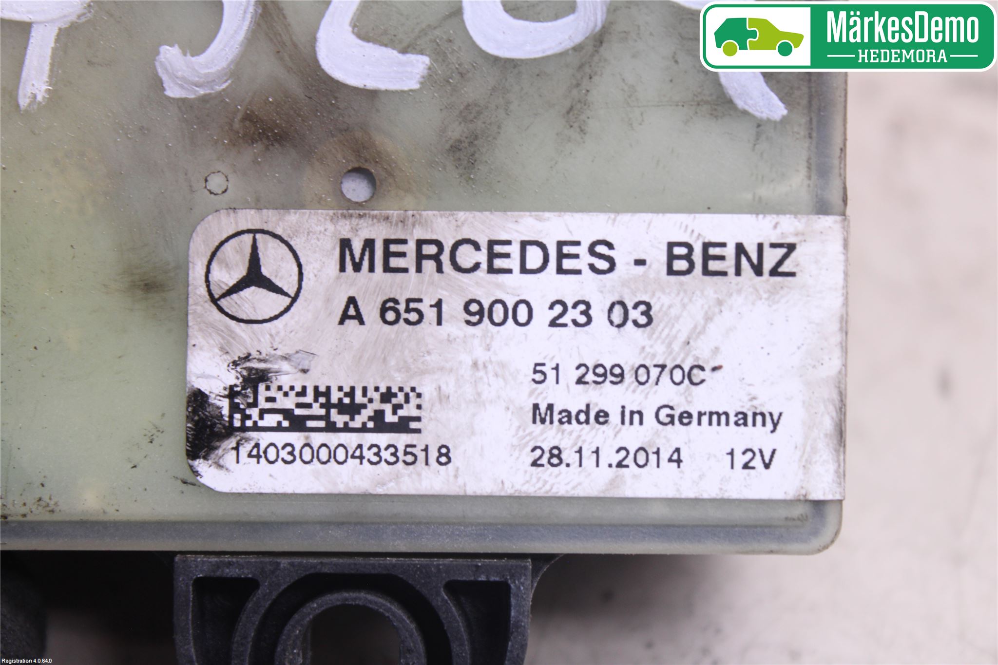 Mercedes-Benz MB VITO/V-KLASS (W640,W447,W448) 14- Relä Glödning Diesel