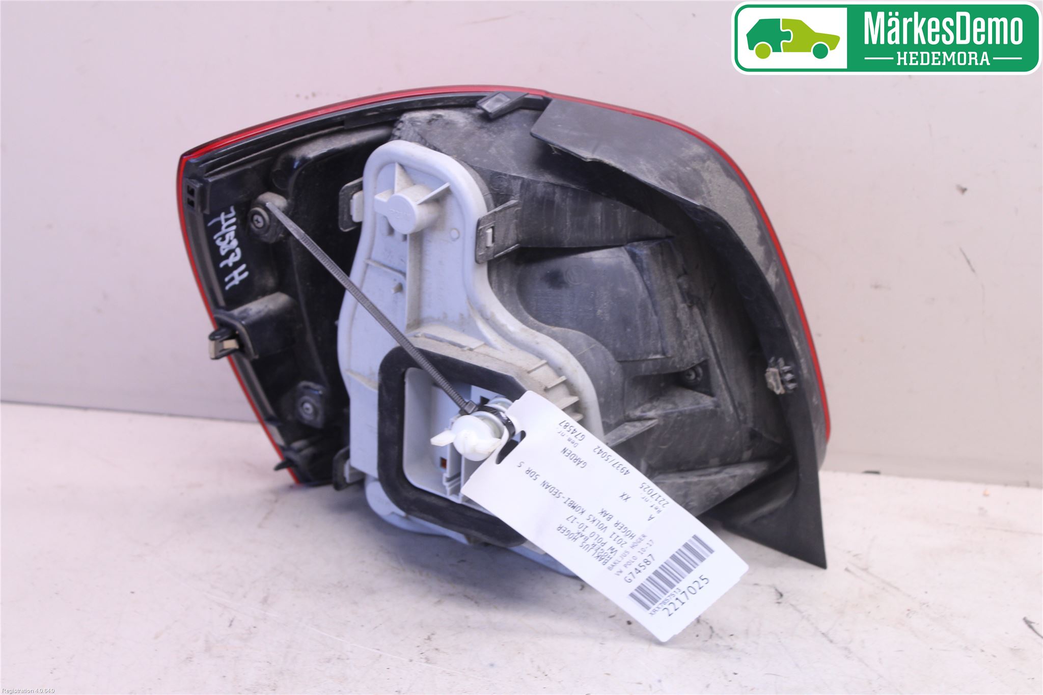 Volkswagen VW POLO 10-17 Bakljus Höger