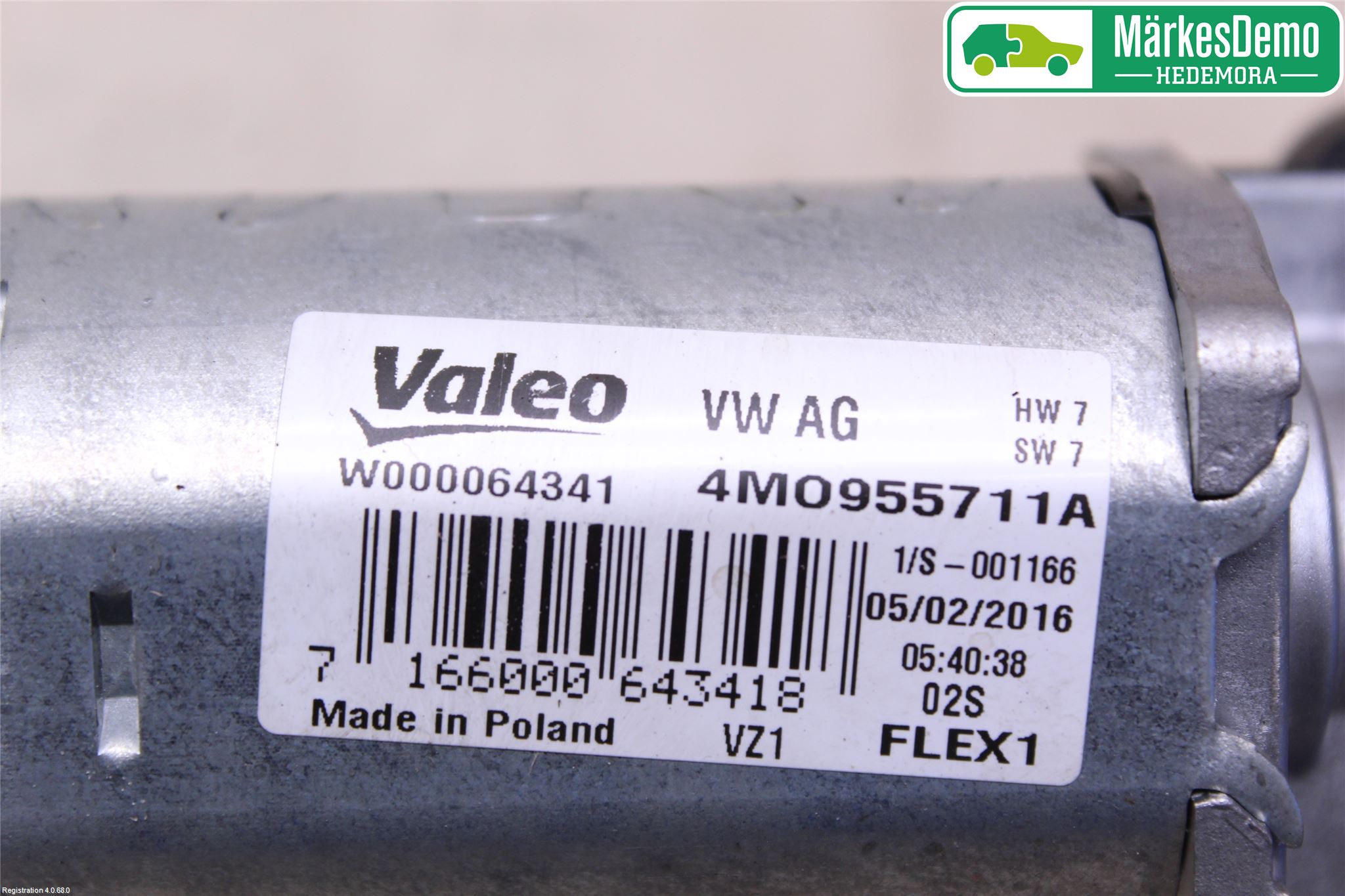 Audi A4/S4 B9 16-19 Torkarmotor Baklucka