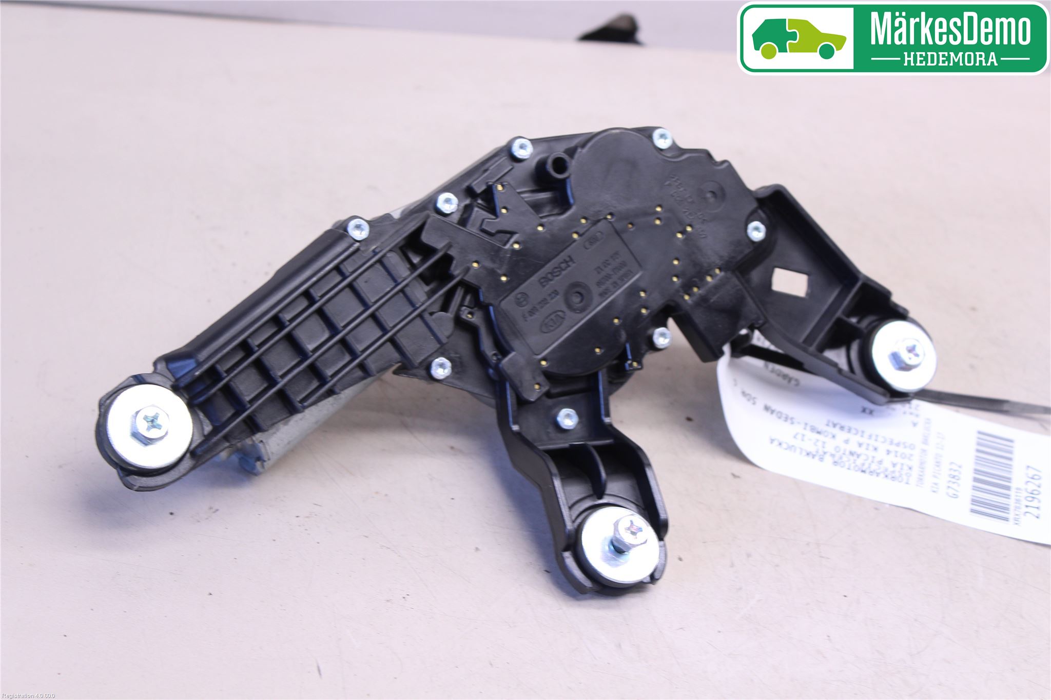 Kia PICANTO 12-17 Torkarmotor Baklucka