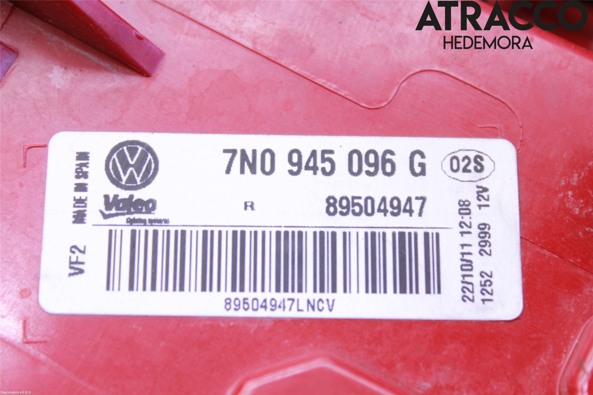 Volkswagen VW SHARAN 11- Bakljus Höger