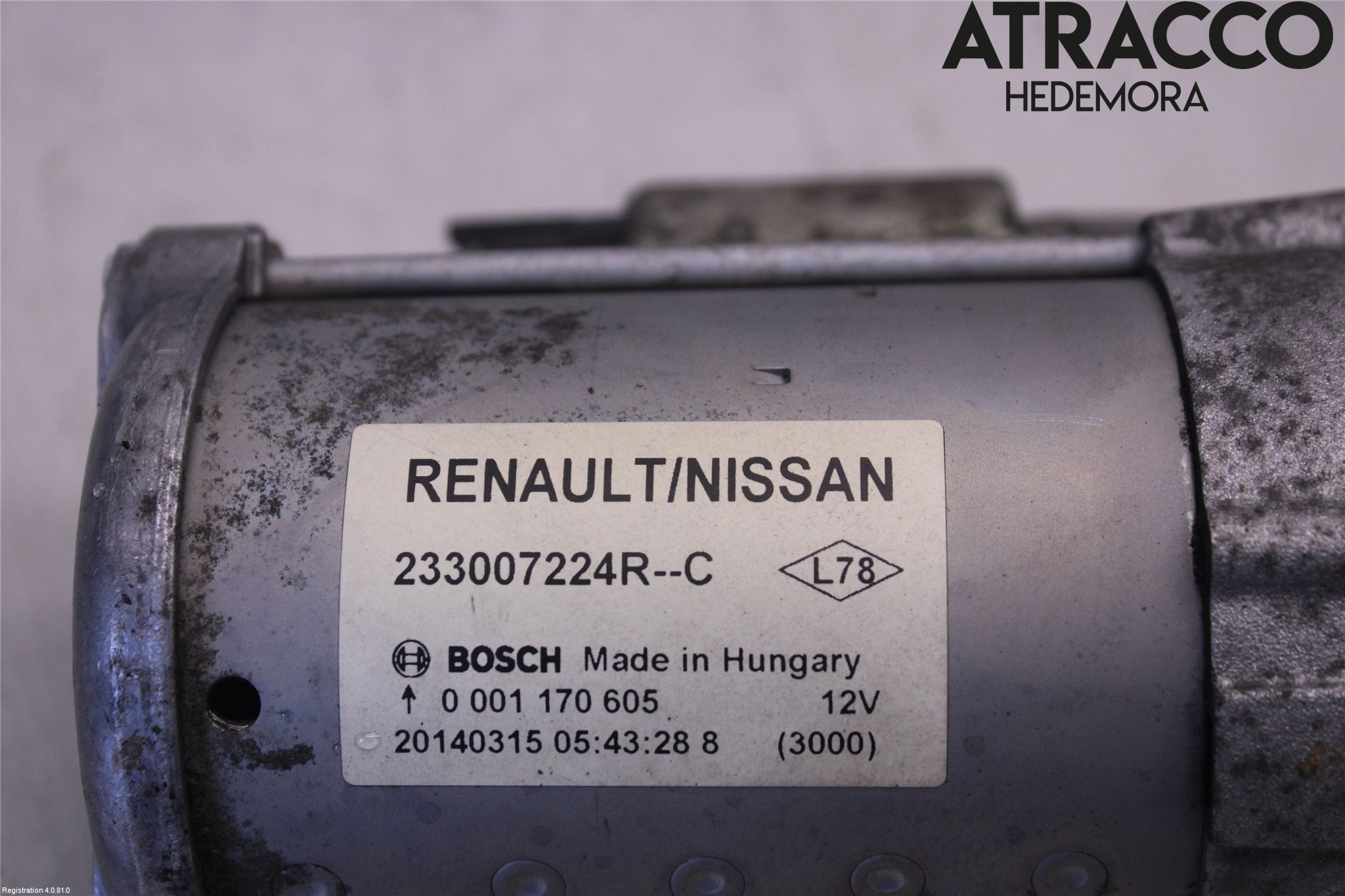 Nissan QASHQAI 14-17 Startmotor Diesel