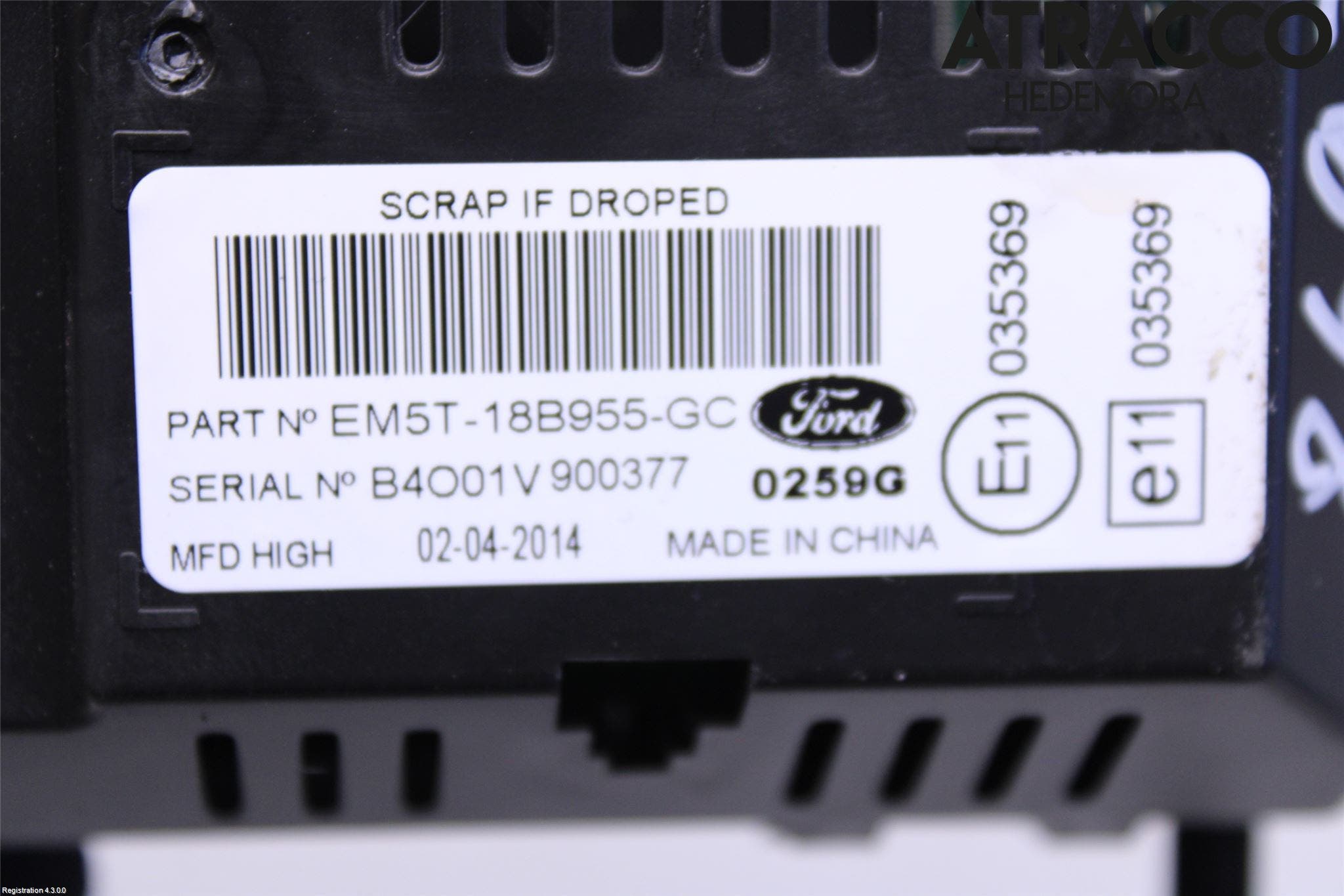 Ford KUGA 13-16 Bildskärm