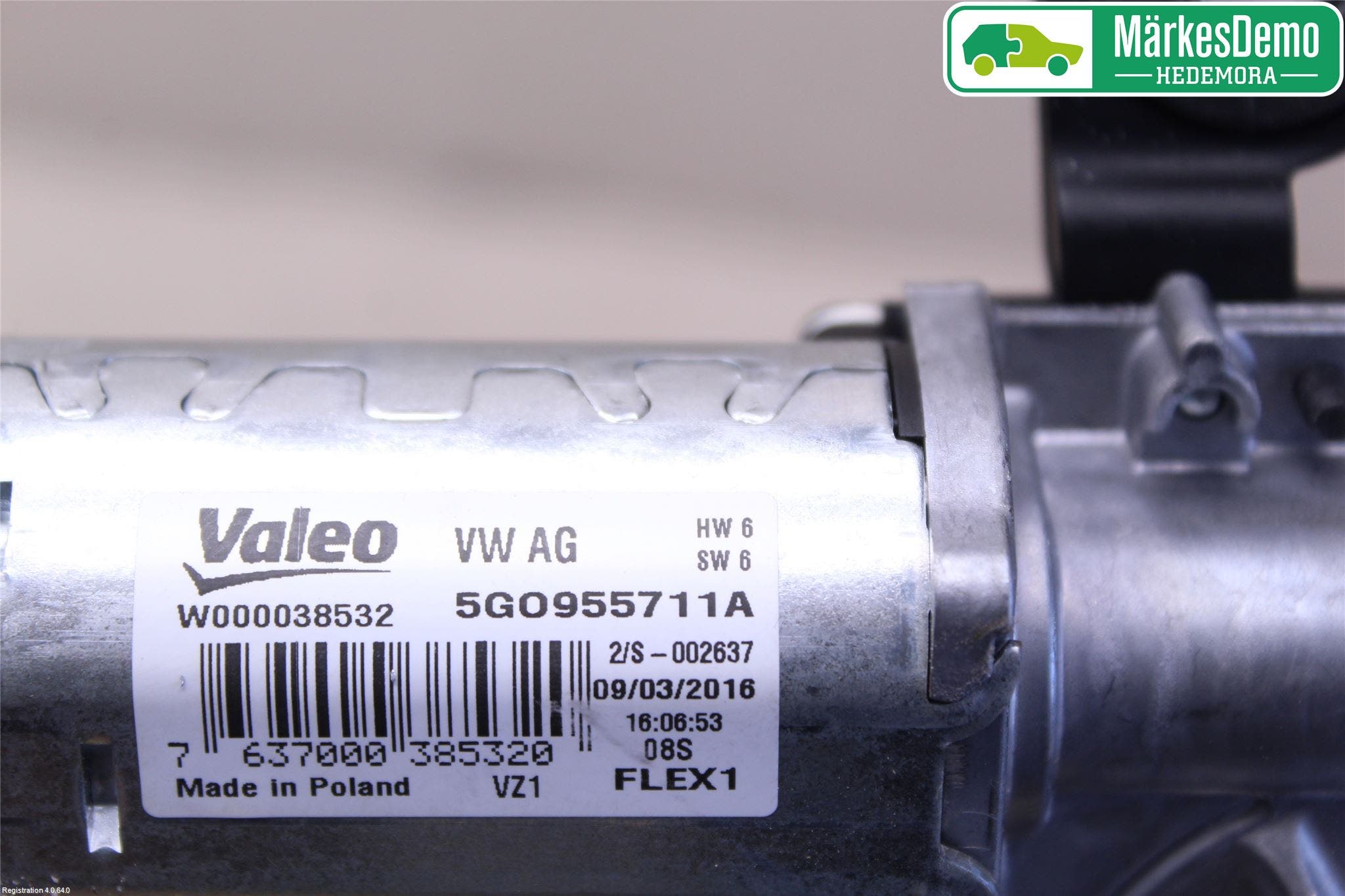 Volkswagen VW GOLF / E-GOLF VII 13-20 Torkarmotor Baklucka