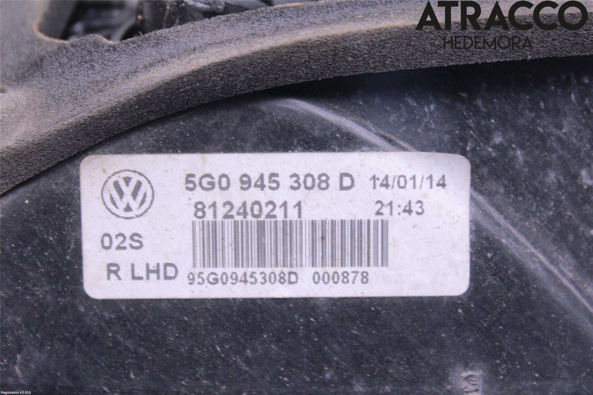Volkswagen VW GOLF / E-GOLF VII 13-20 Bakljus Lucka Hö