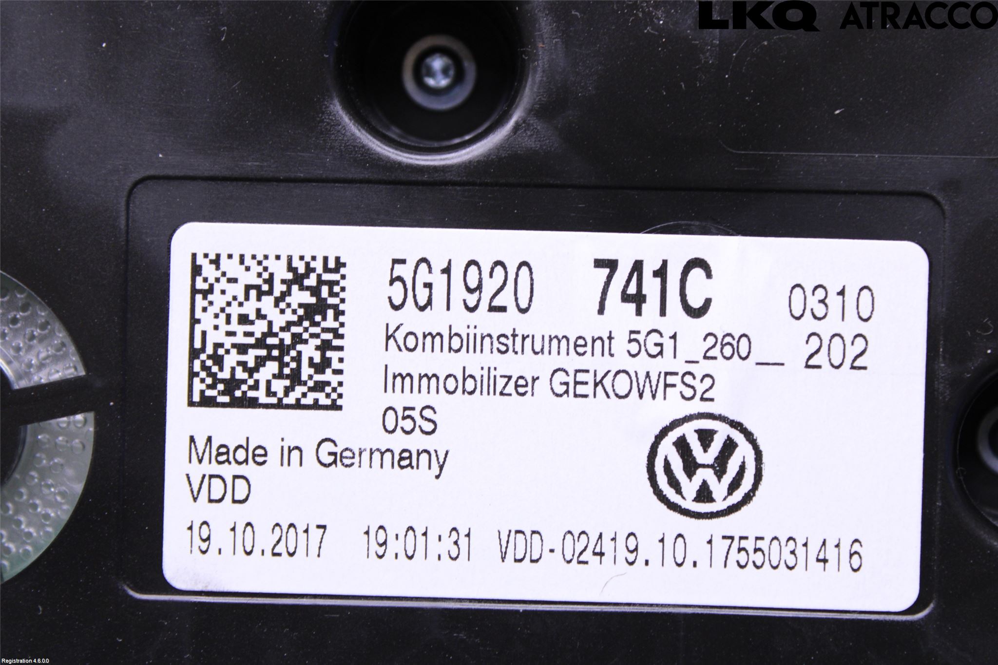 Volkswagen VW GOLF / E-GOLF VII 13-20 Instrument Komb
