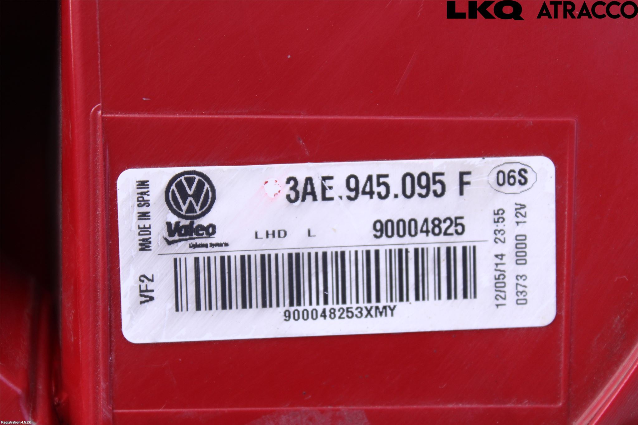 Volkswagen VW PASSAT 11-14 Bakljus Vänster
