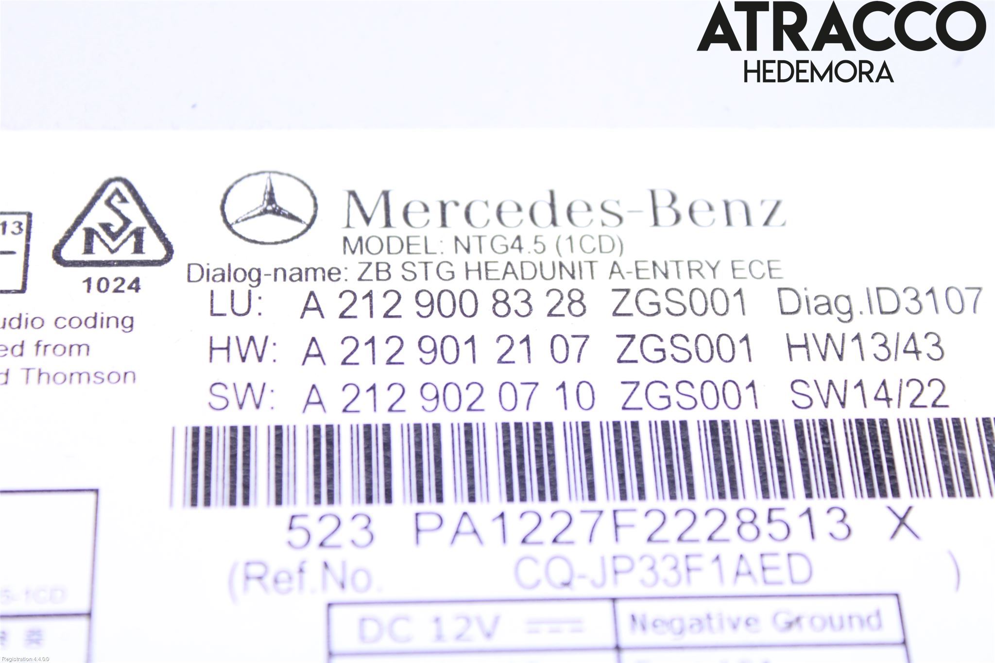 Mercedes-Benz MB E-KLASS (W212) 09-16 Cd Radio - Multimediapanel