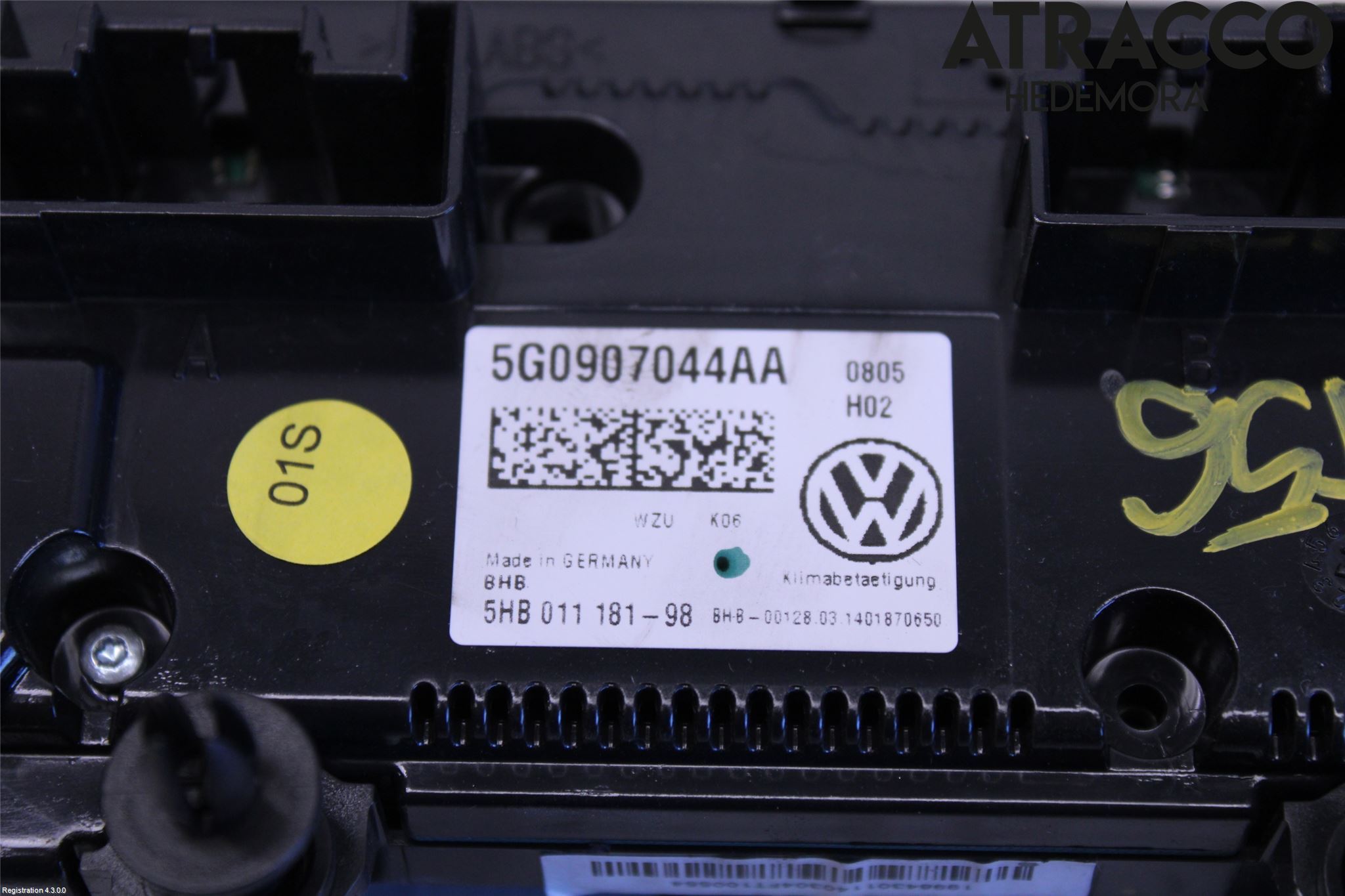 Volkswagen VW GOLF / E-GOLF VII 13-20 Ac Styrenhet Ac Manöveren