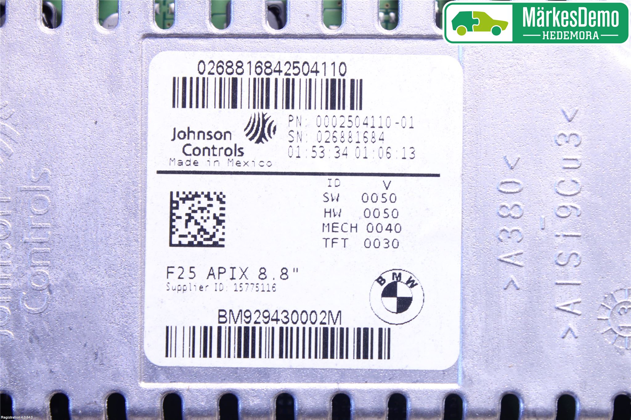 BMW X3 F25 10-17 Multifunktionsdisplay