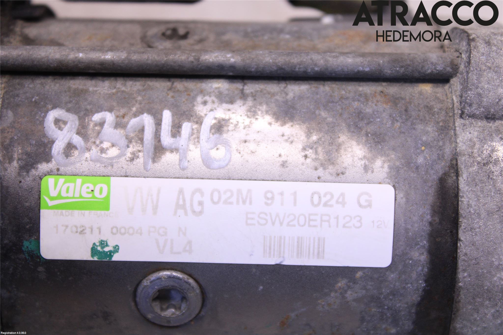 Volkswagen VW SCIROCCO 09-17 Startmotor Diesel