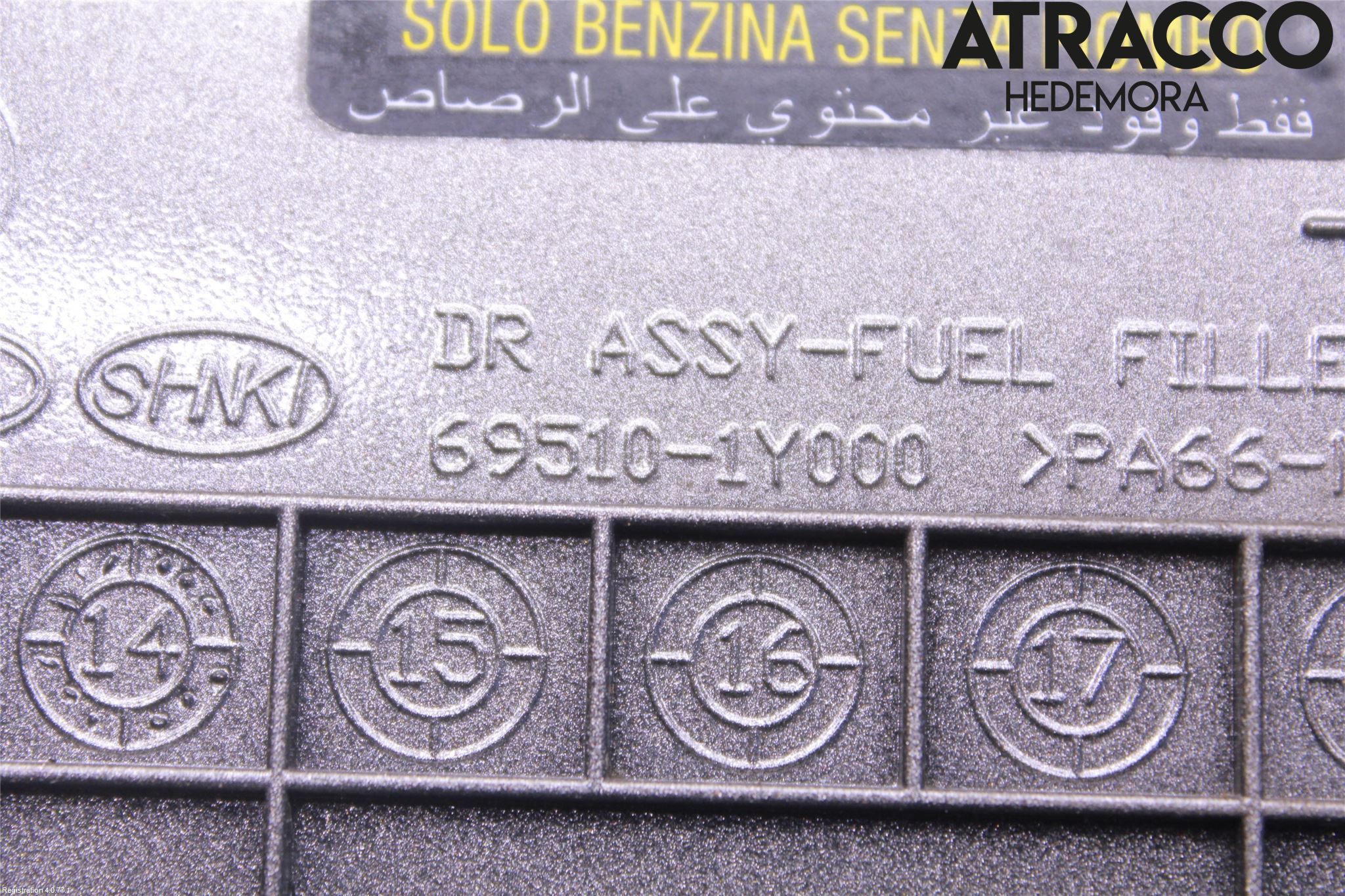 Kia PICANTO 12-17 Tanklucka