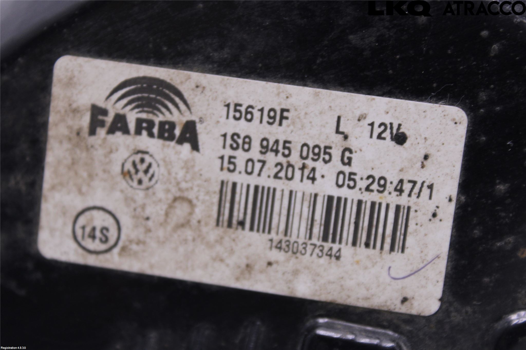 Volkswagen VW UP! / E-UP! Bakljus Vänster