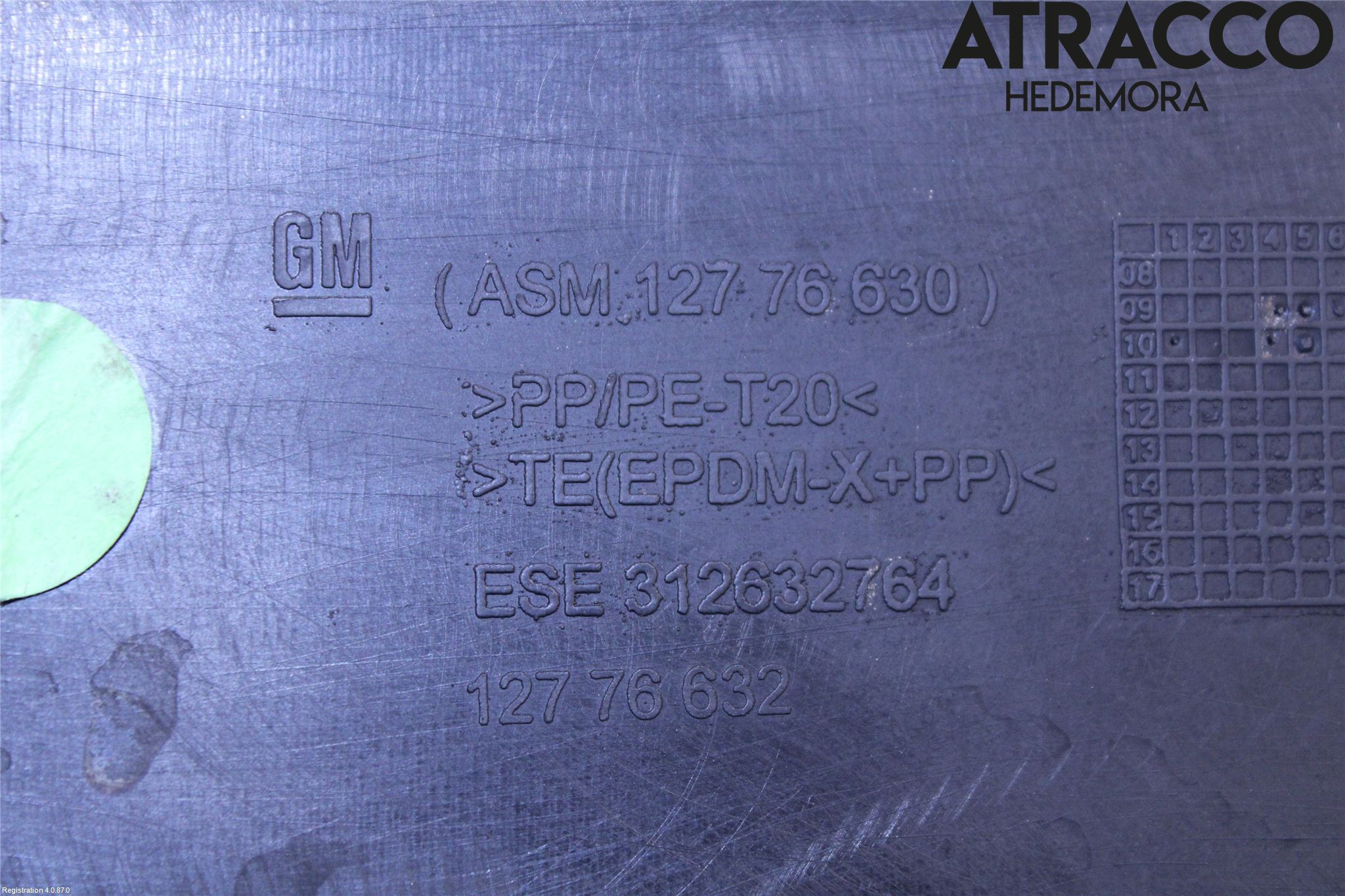 Saab 9-5 10-12 Torpedplåt-Torpedplast