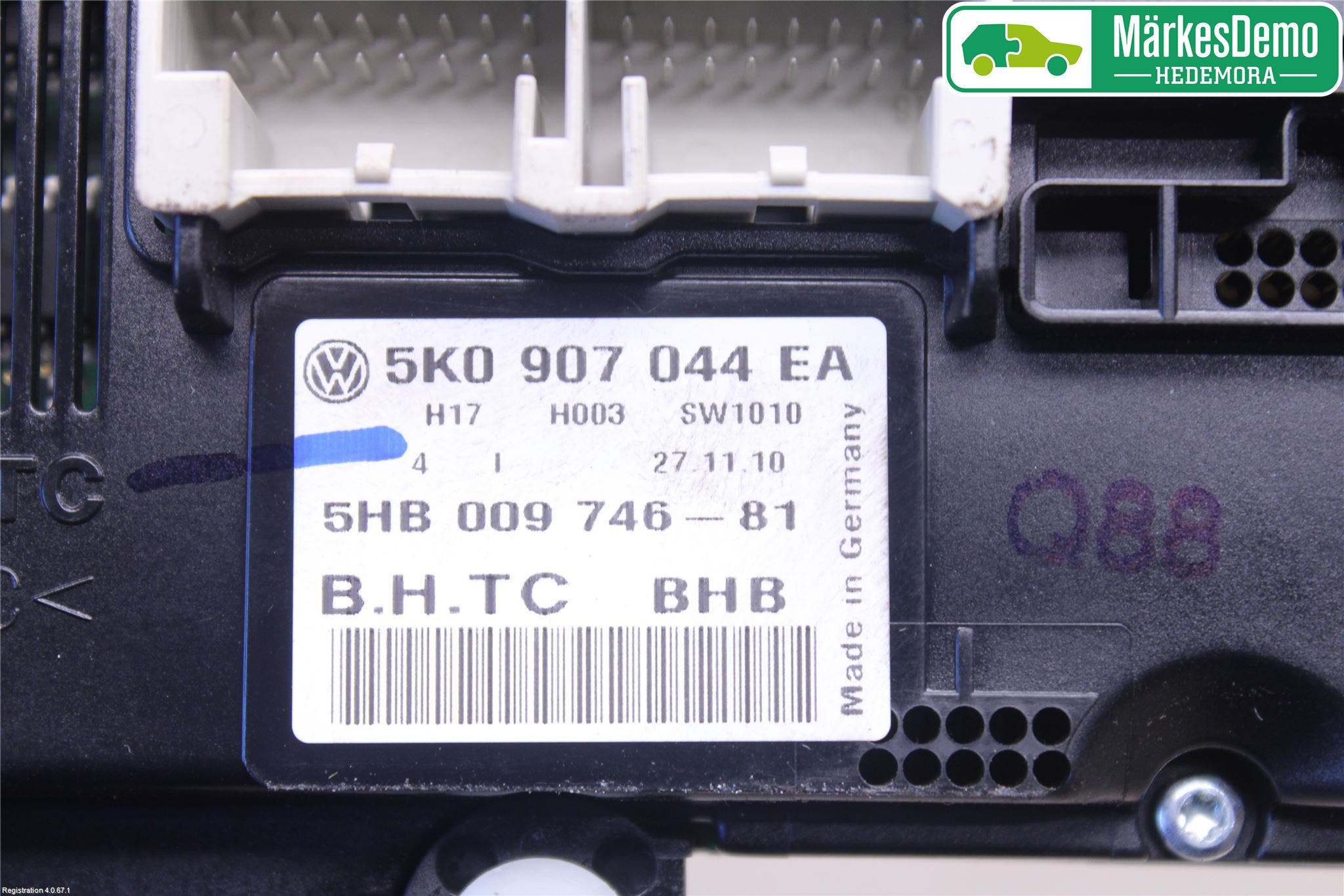 Volkswagen VW SCIROCCO 09-17 Ac Styrenhet Ac Manöveren