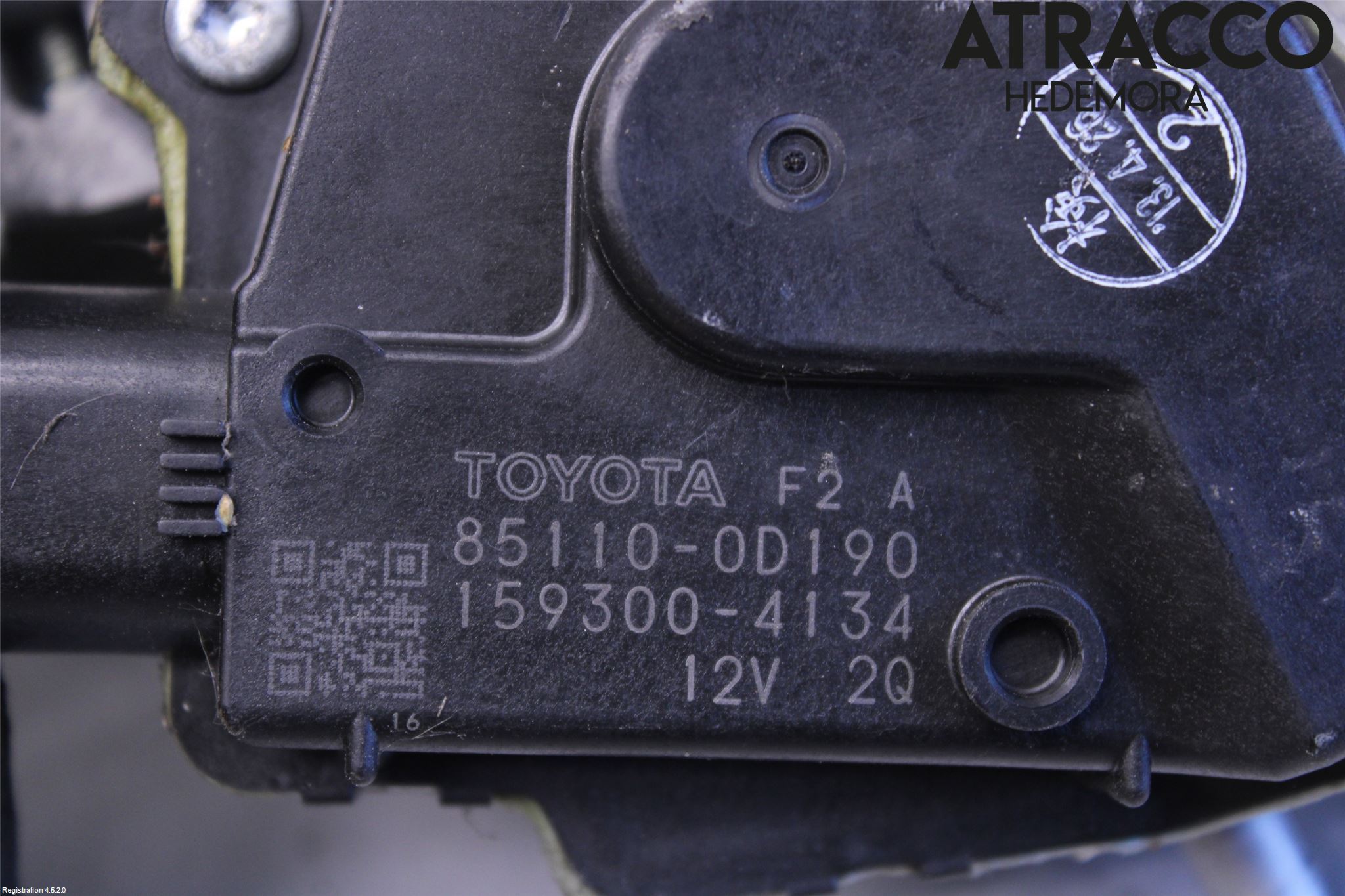 Toyota YARIS XP130 12-14 Torkarmotor Vindruta