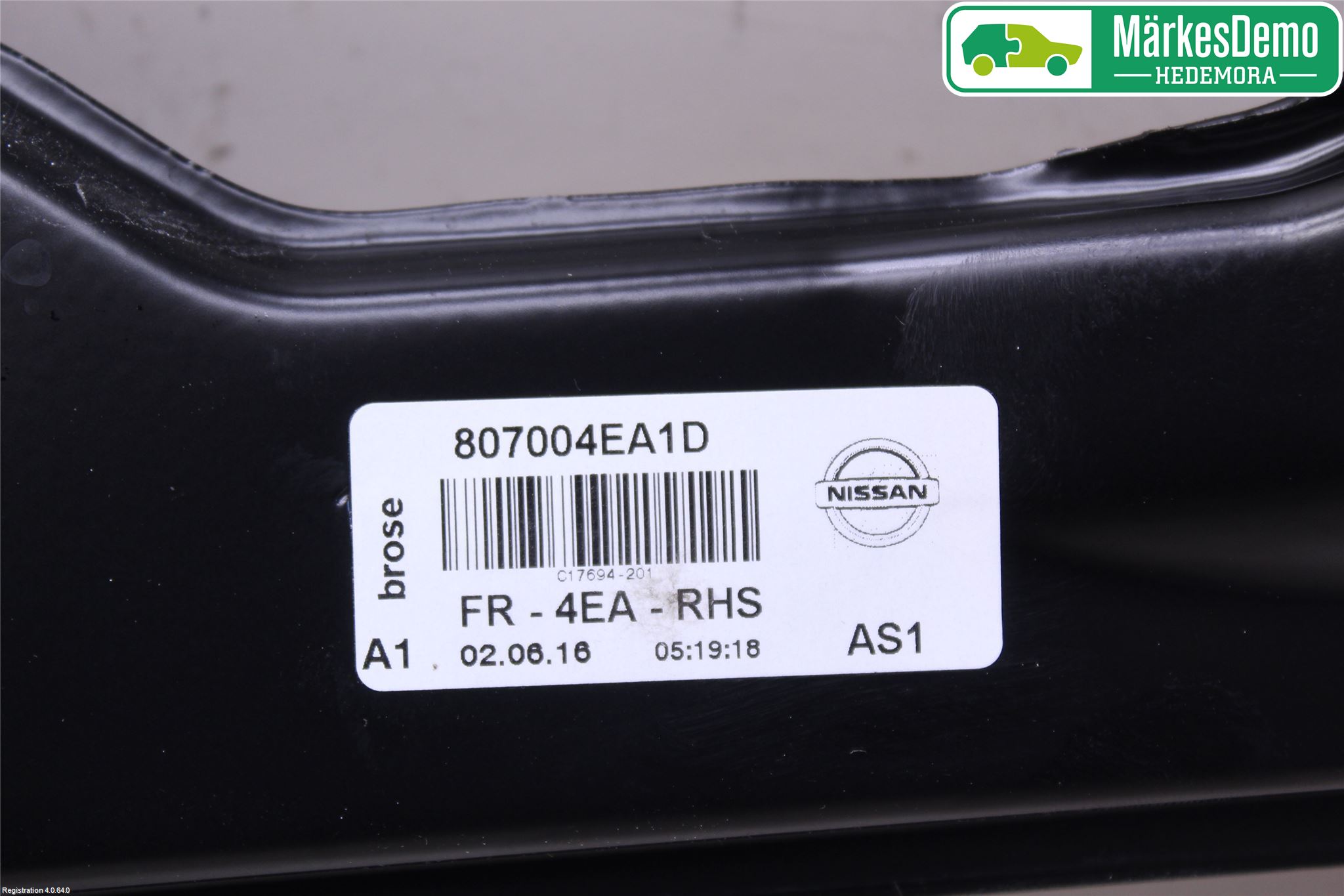Nissan QASHQAI 14-17 Fönsterhiss El Kompl