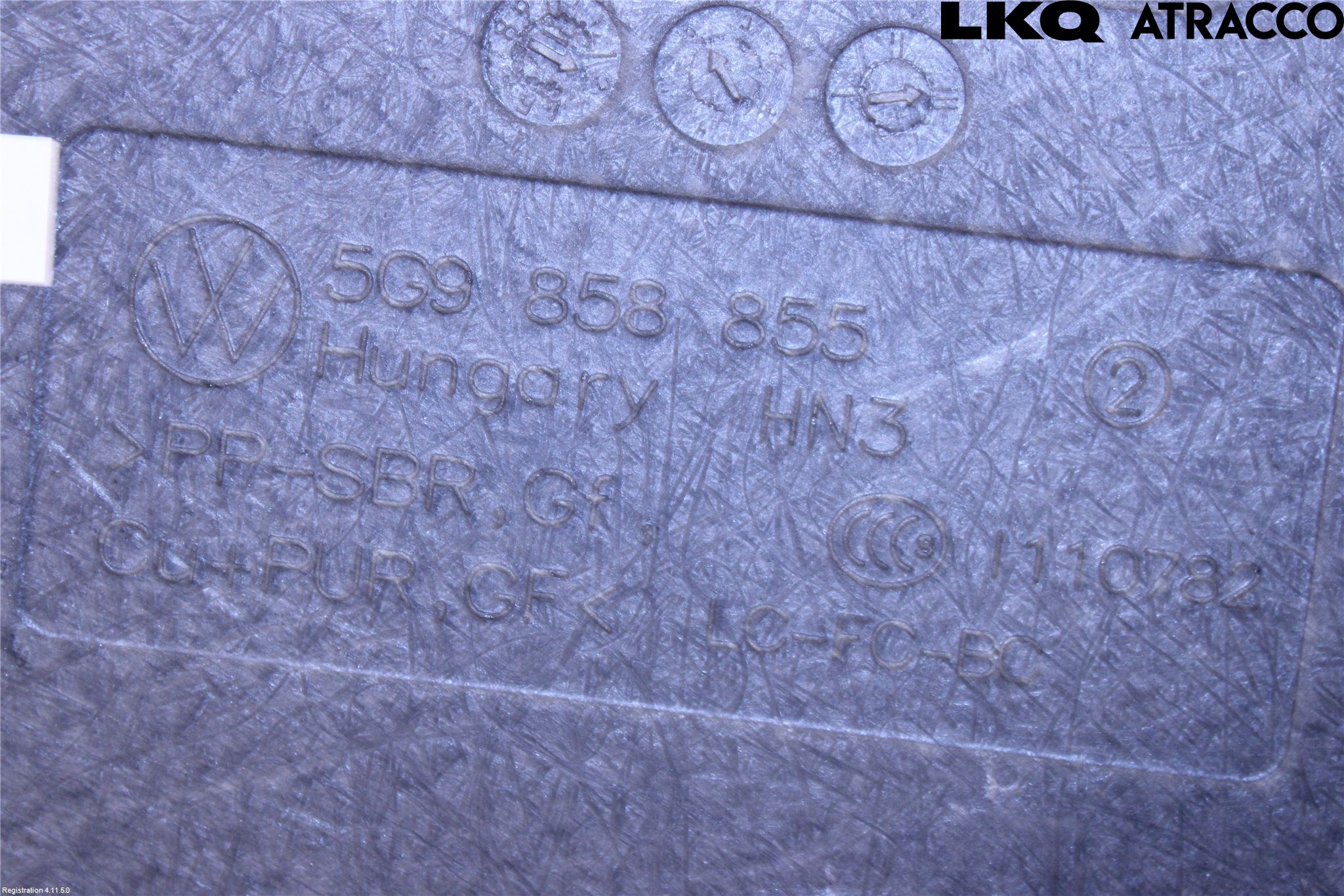 Volkswagen VW GOLF / E-GOLF VII 13-20 Inrbagagerumklädsel-Golv