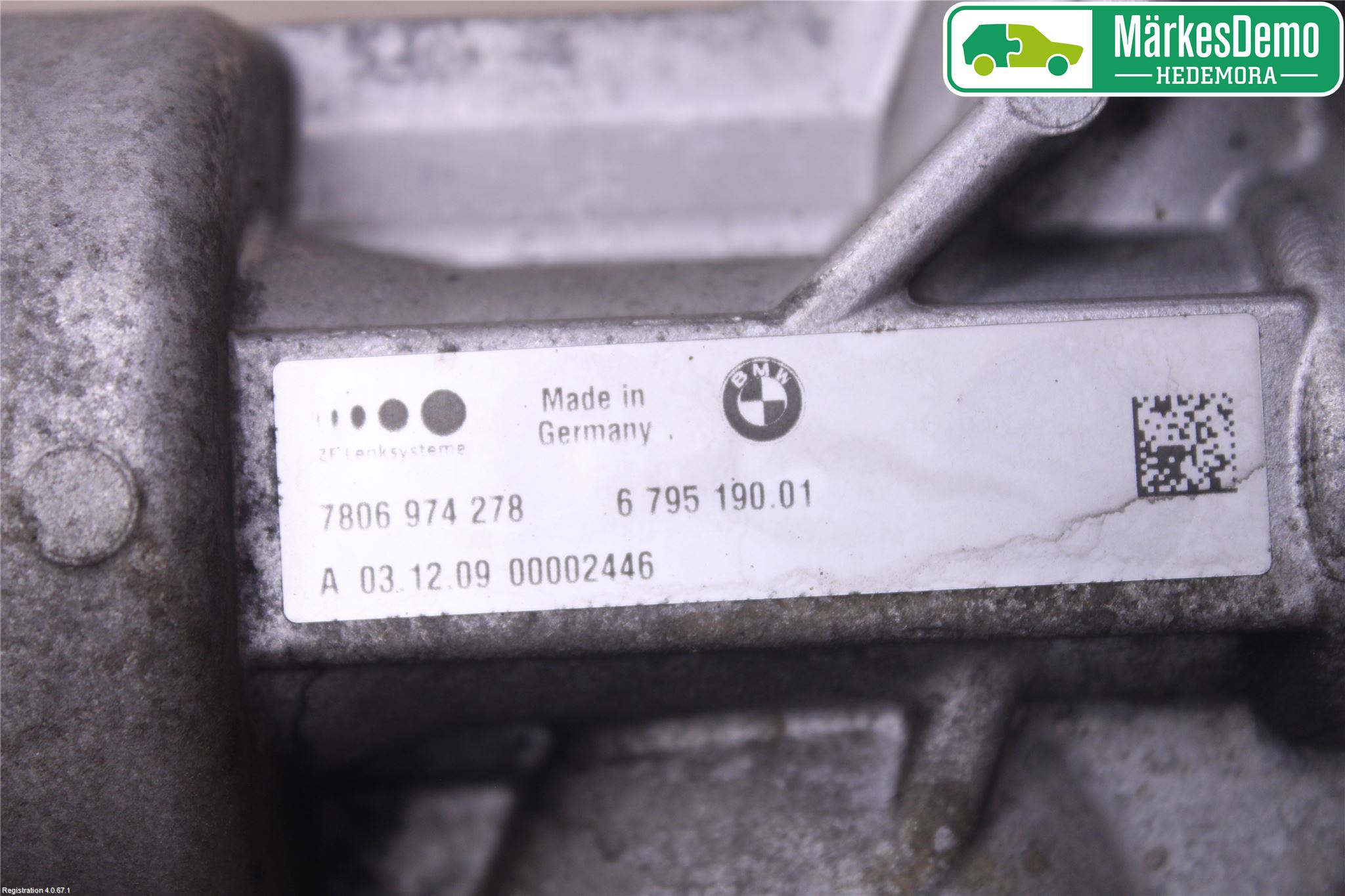 BMW 5 F10/F11/F18 09-17 Styrväxel Servo -Snäcka