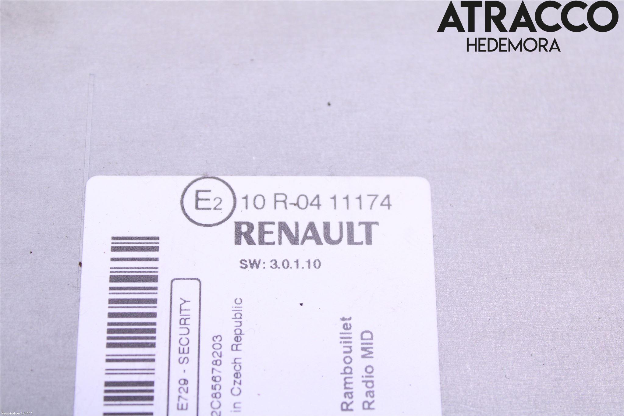 Renault ZOE/E-TECH 13- Cd Radio - Multimediapanel