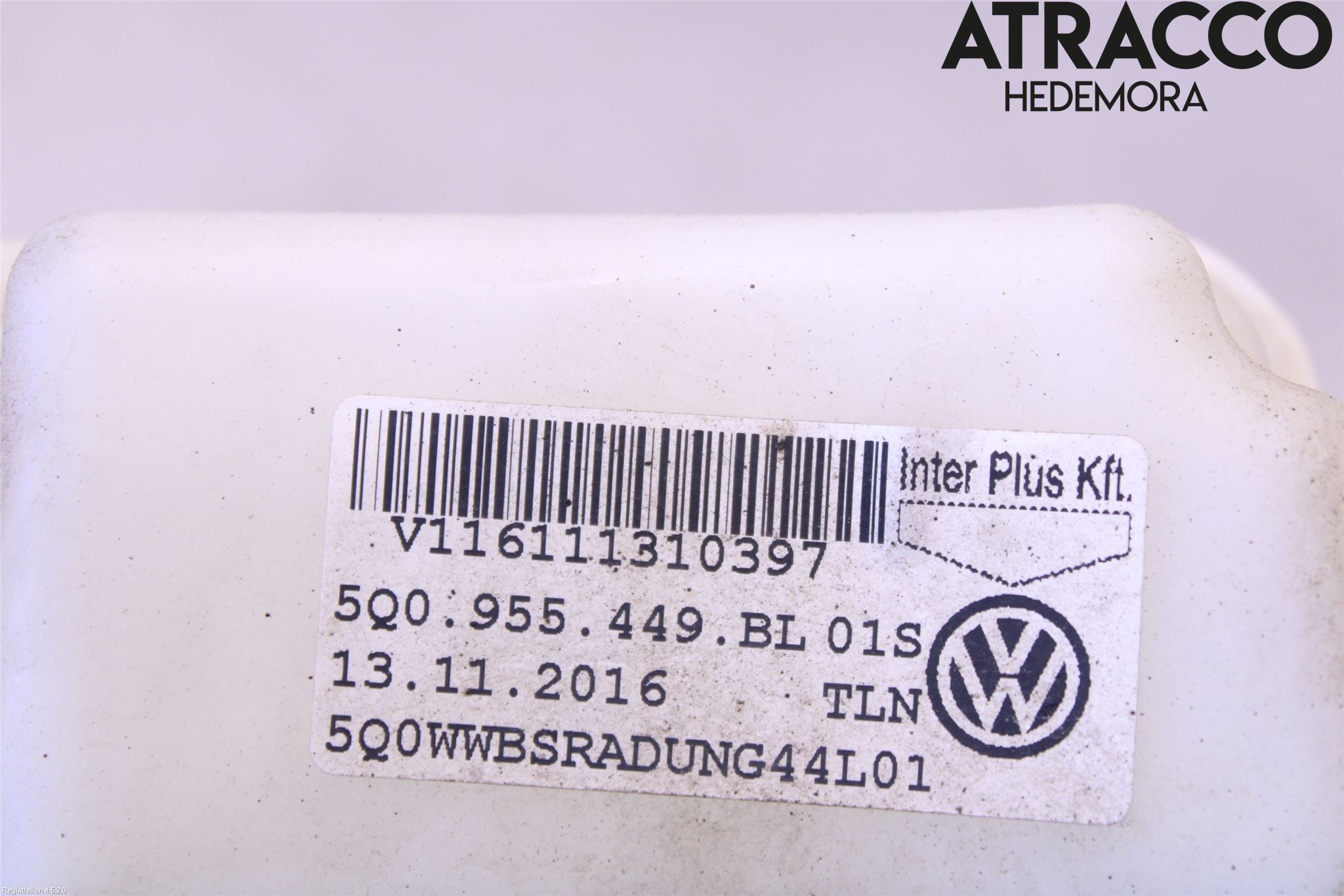 Volkswagen VW GOLF / E-GOLF VII 13-20 Spolartank Vindruta-Strål