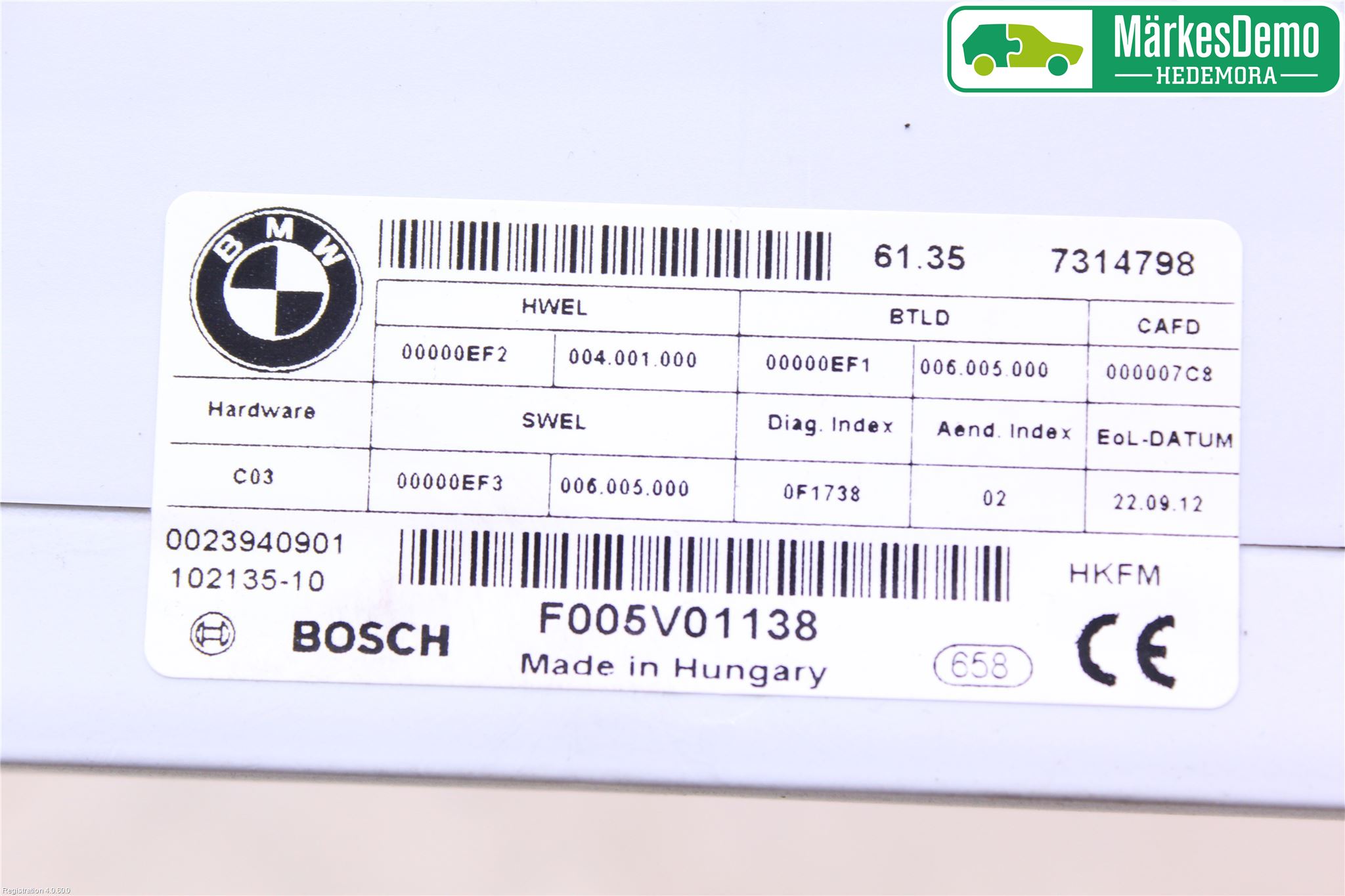 BMW 3 F30/F31/F80 12-19 Styrenhet Baklucka