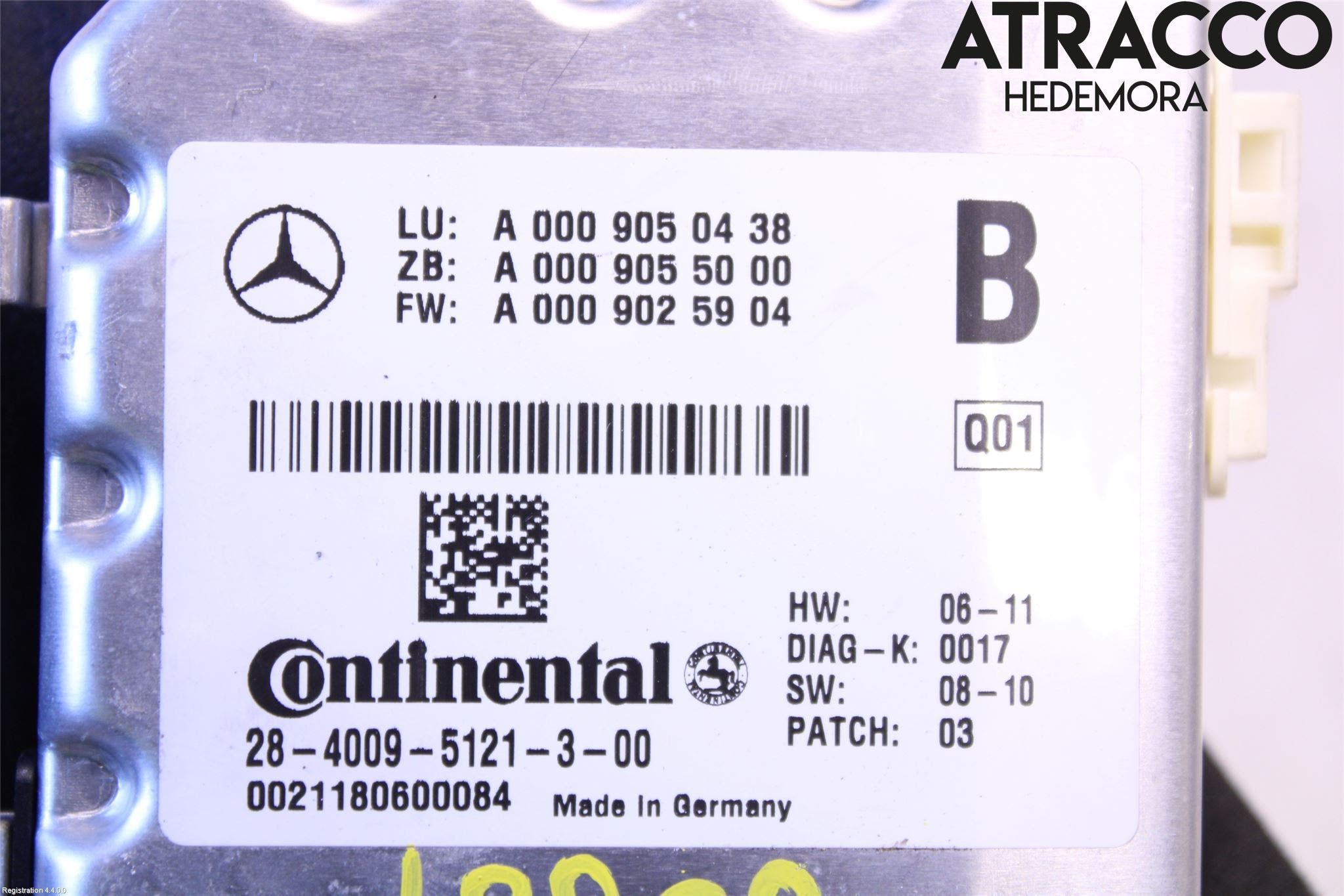 Mercedes-Benz MB C-KLASS (W204) 07-15 Sensor Aktivt Kollisionsskydd