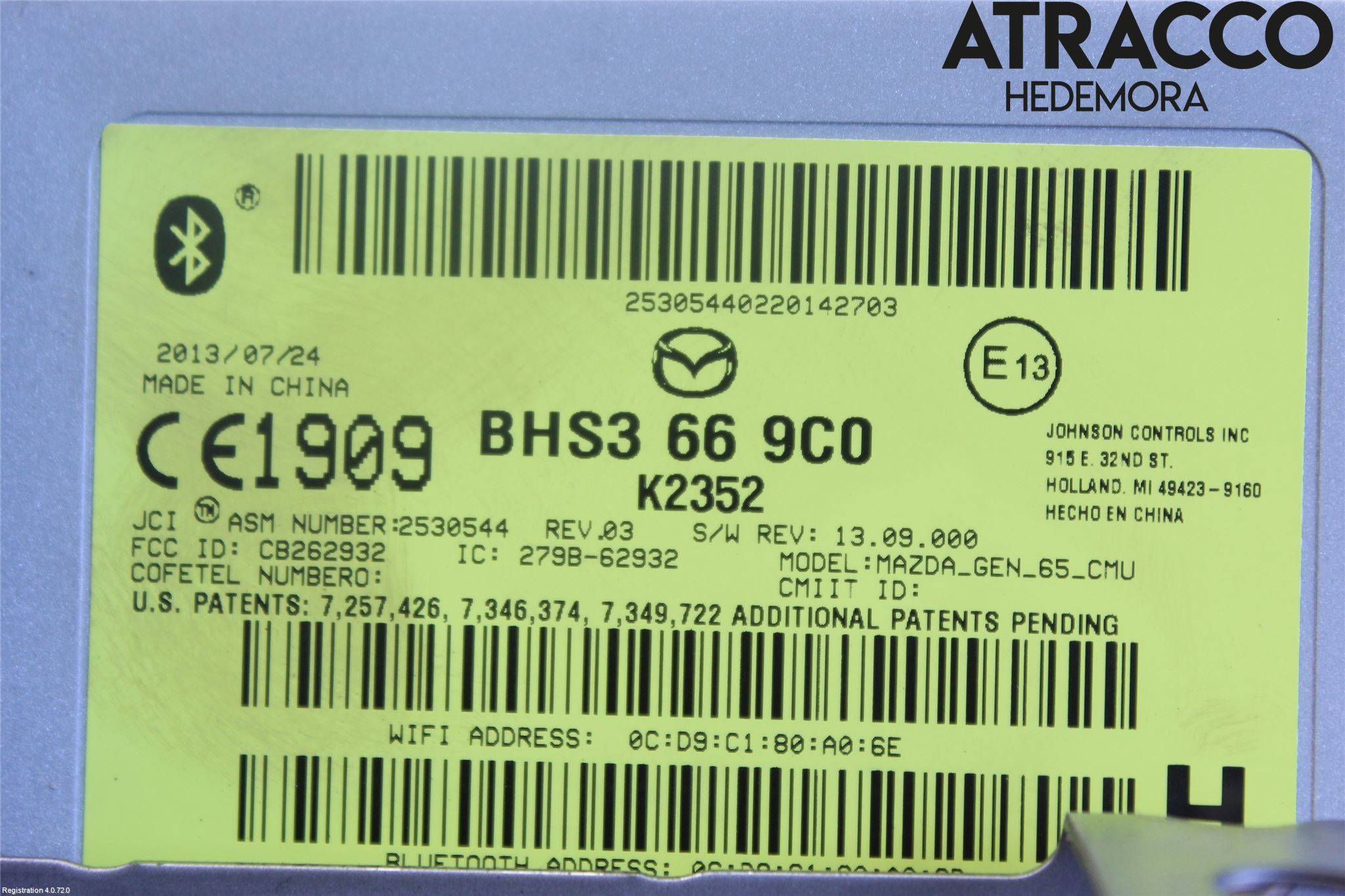 Mazda 3 III 14-19 Radio-Stereo Förstärkare