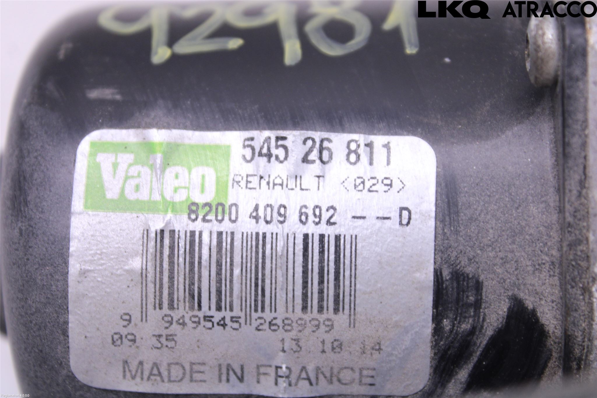 Renault KANGOO II 15-21 Torkarmotor Vindruta