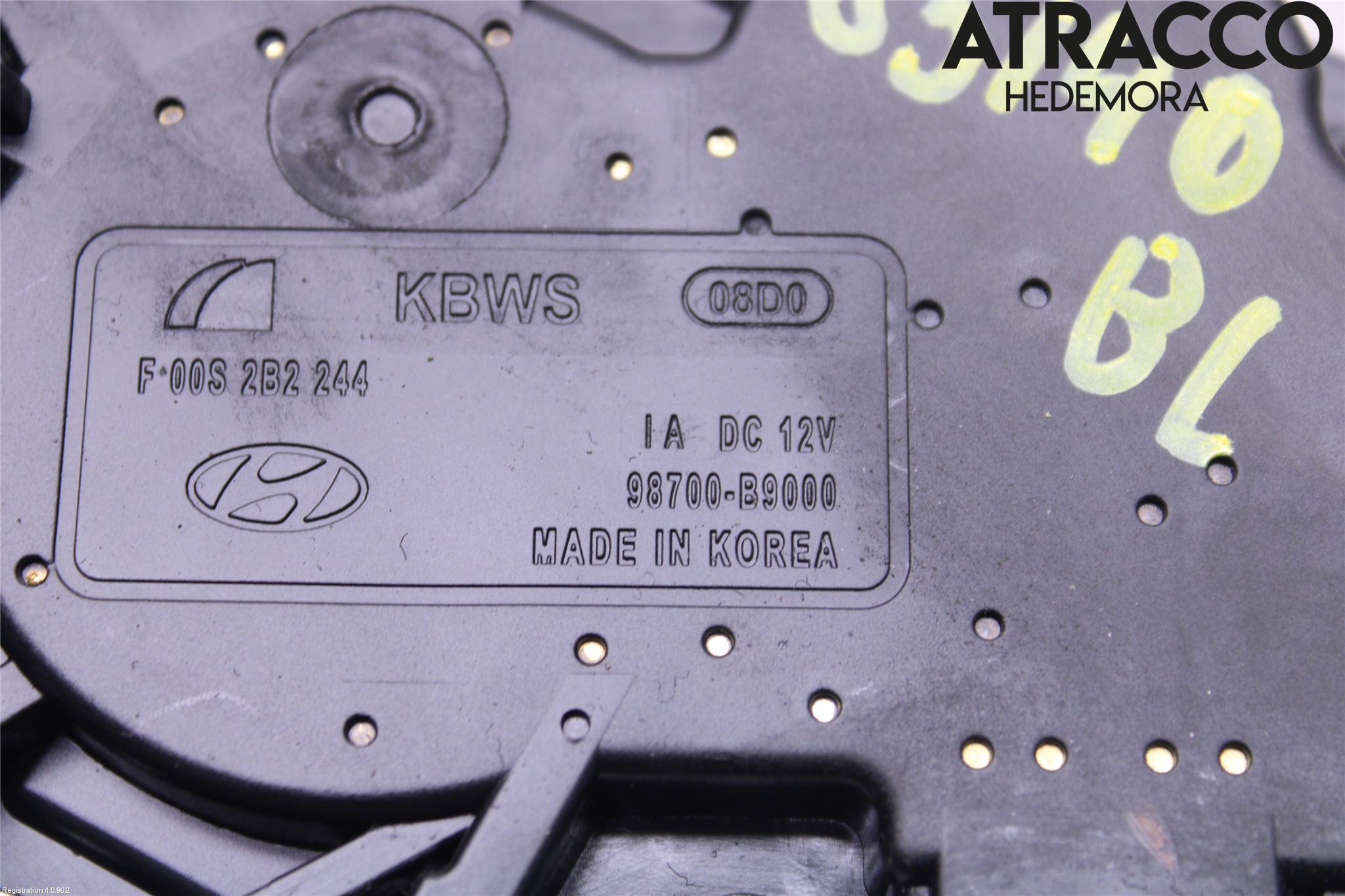 Hyundai i10 BA 17-20 Torkarmotor Baklucka